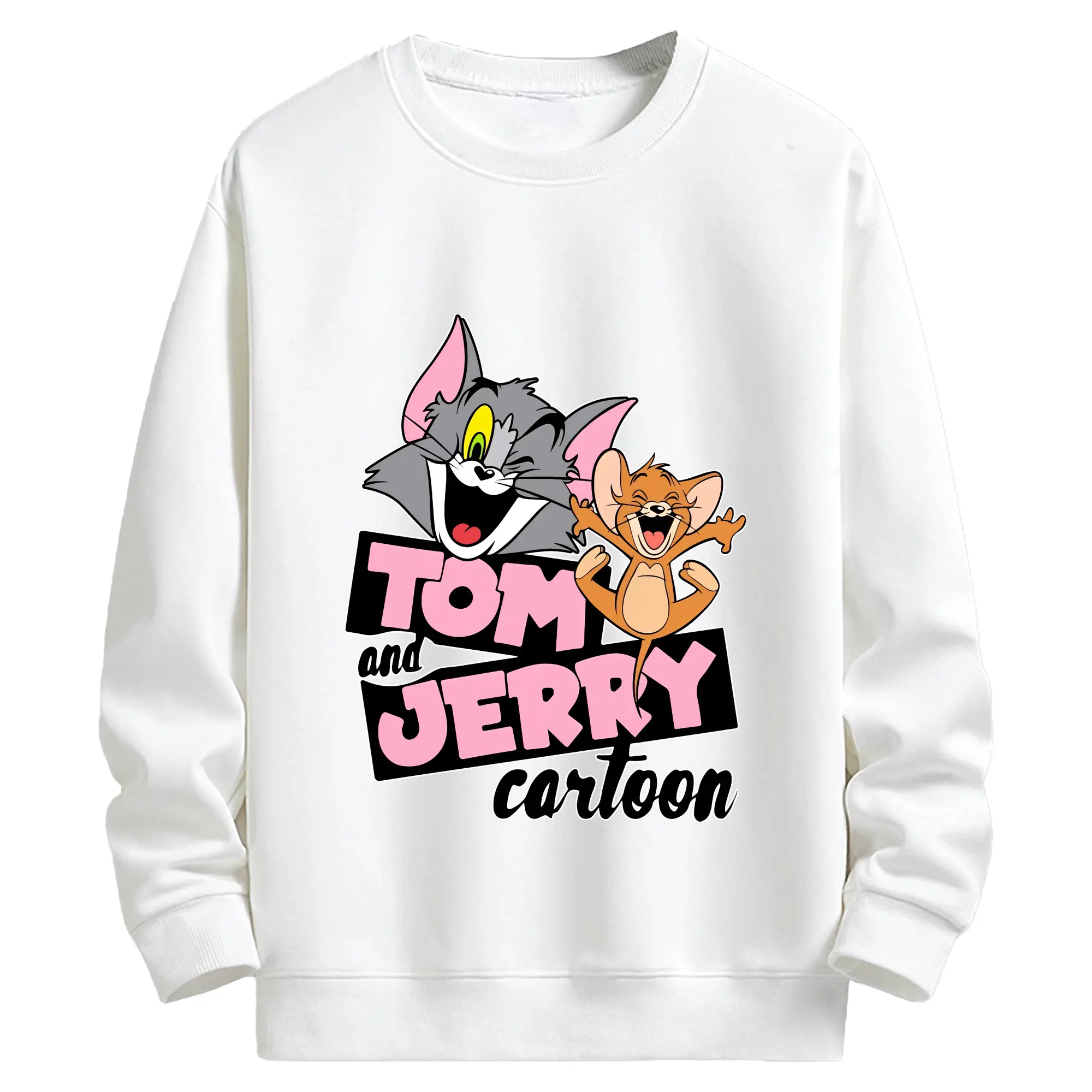 トムとジェリー グッズ ジェリー - キッズ クルーネックスウェットシャツ ・ フロントプリント ・ 綿80％ ポリエステル20％ ・ 快適 通学 スポーツ 日常使い お散歩用