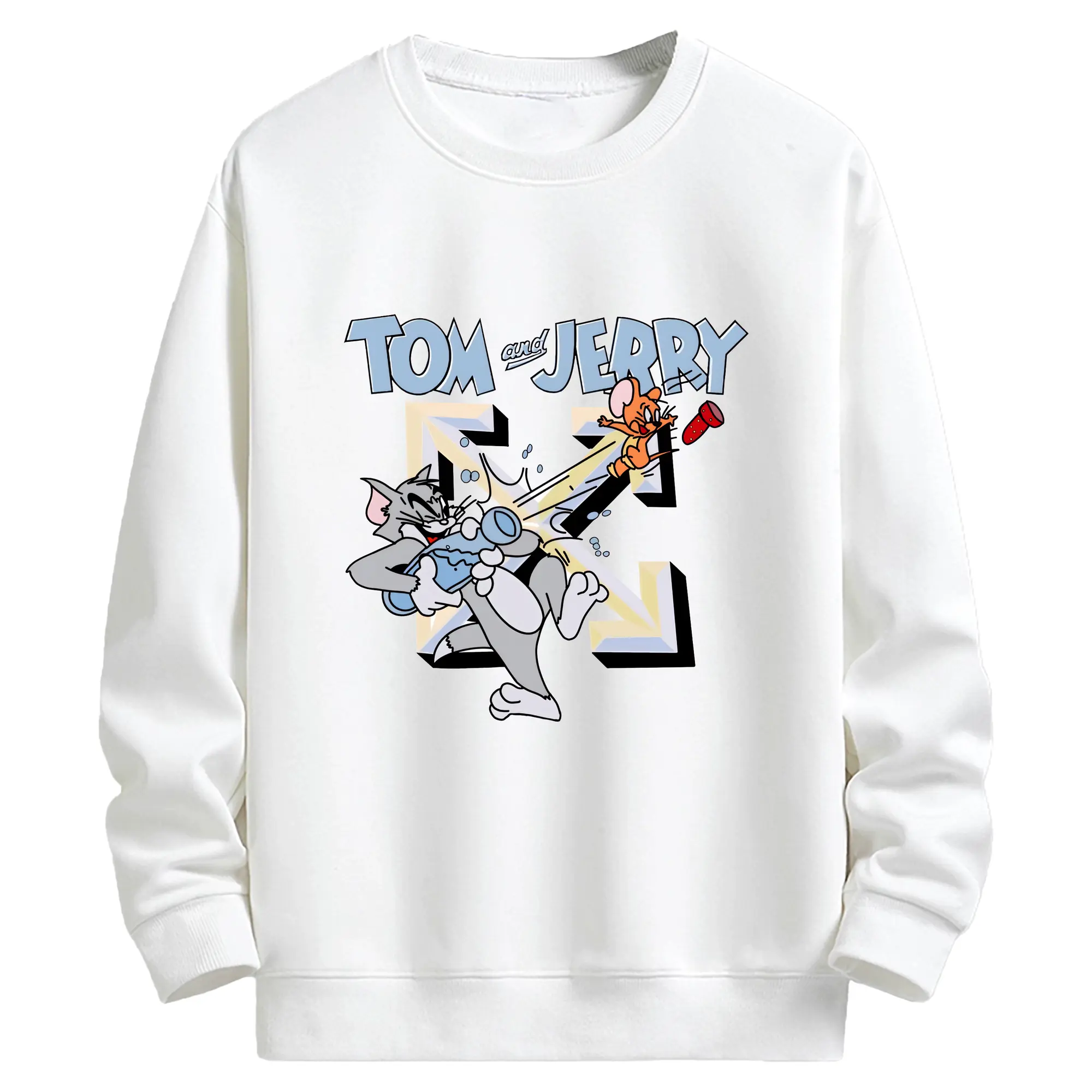 トムとジェリー グッズ ジェリー - キッズ クルーネックスウェットシャツ ・ フロントプリント ・ 綿80％ ポリエステル20％ ・ 快適 通学 スポーツ 日常使い お散歩用