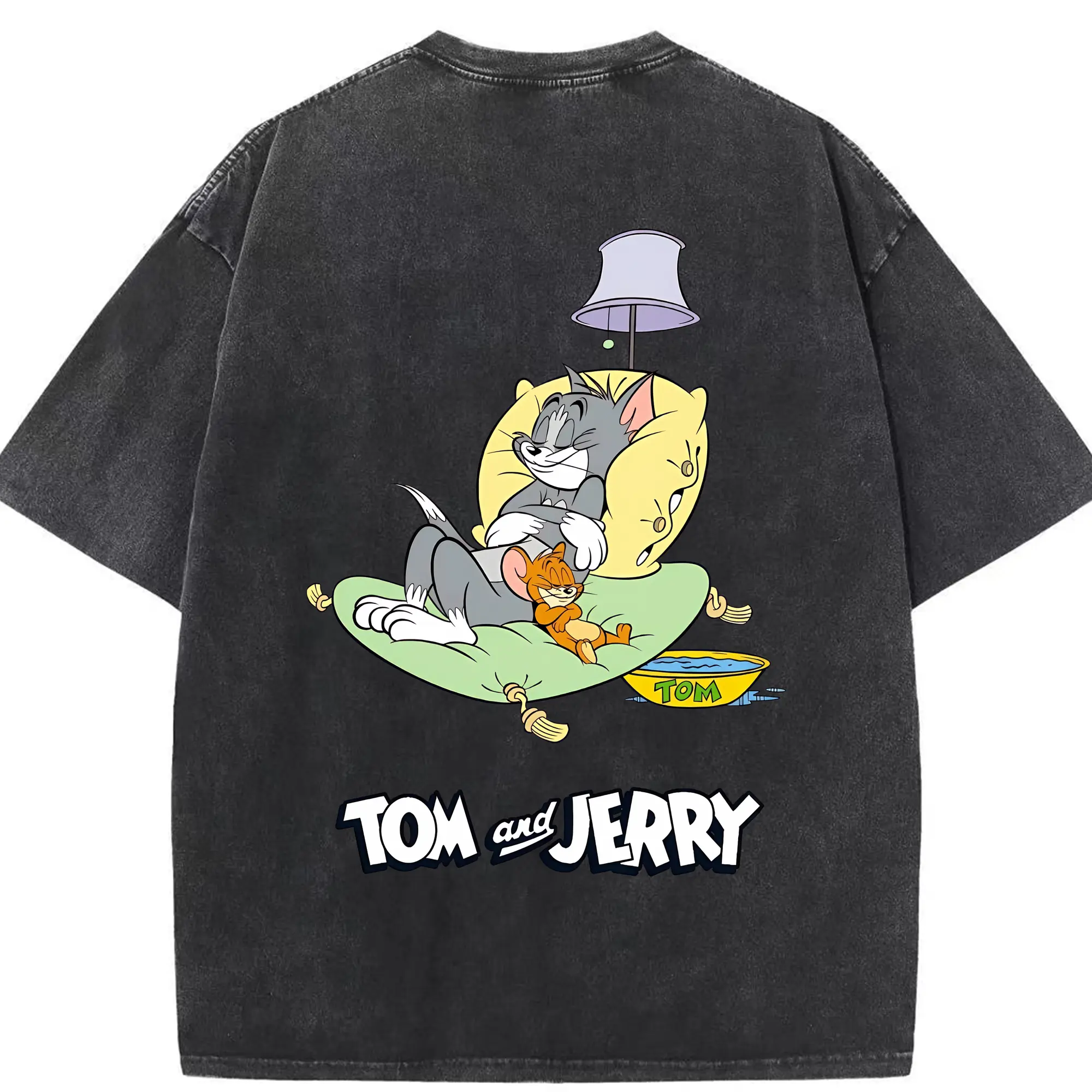 トムとジェリー グッズ ジェリー - 綿100％ ヴィンテージ風 半袖Tシャツ ・ 背面プリント ・ 柔らか肌触り ・ 通気性 快適 ・ スポーツ カジュアル 外出用