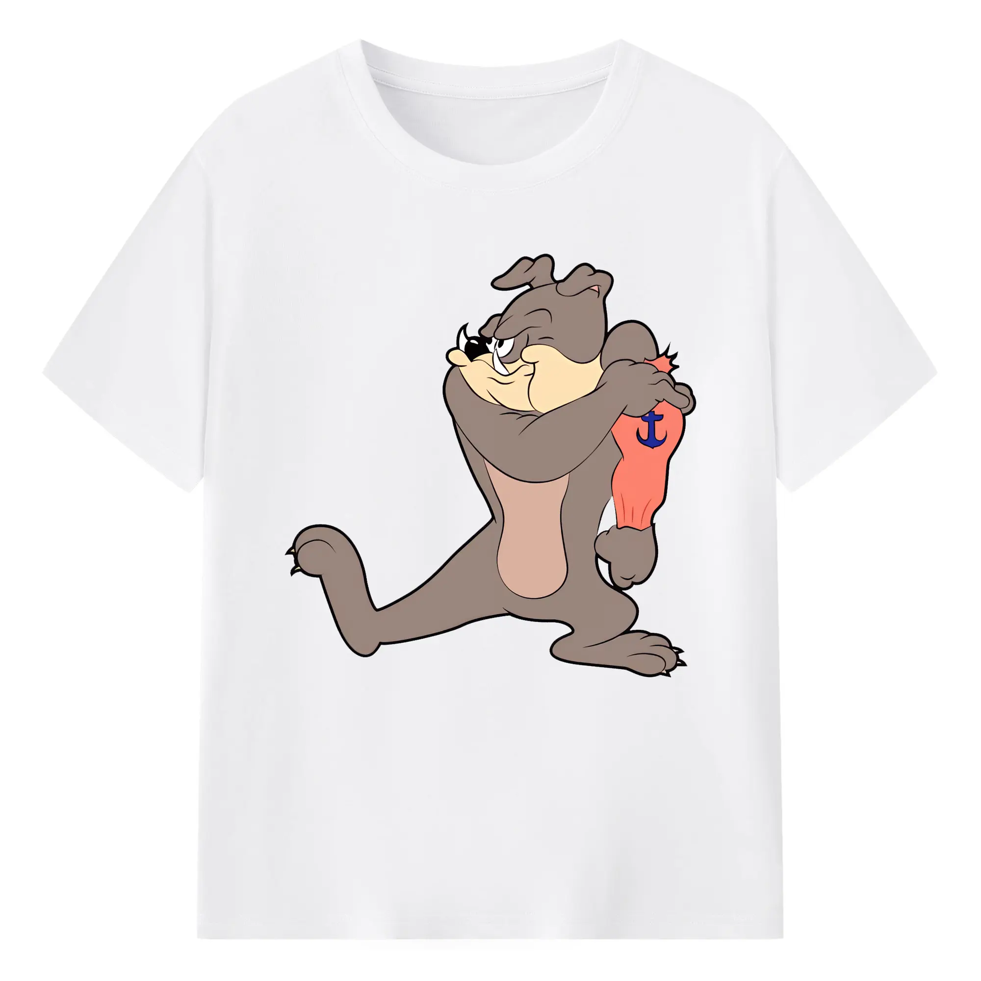 トムとジェリー グッズ スパイク - 綿100％ 半袖Tシャツ ・ フロントプリント ・ 快適 通気性 ・ 日常使い 散歩 スポーツ用