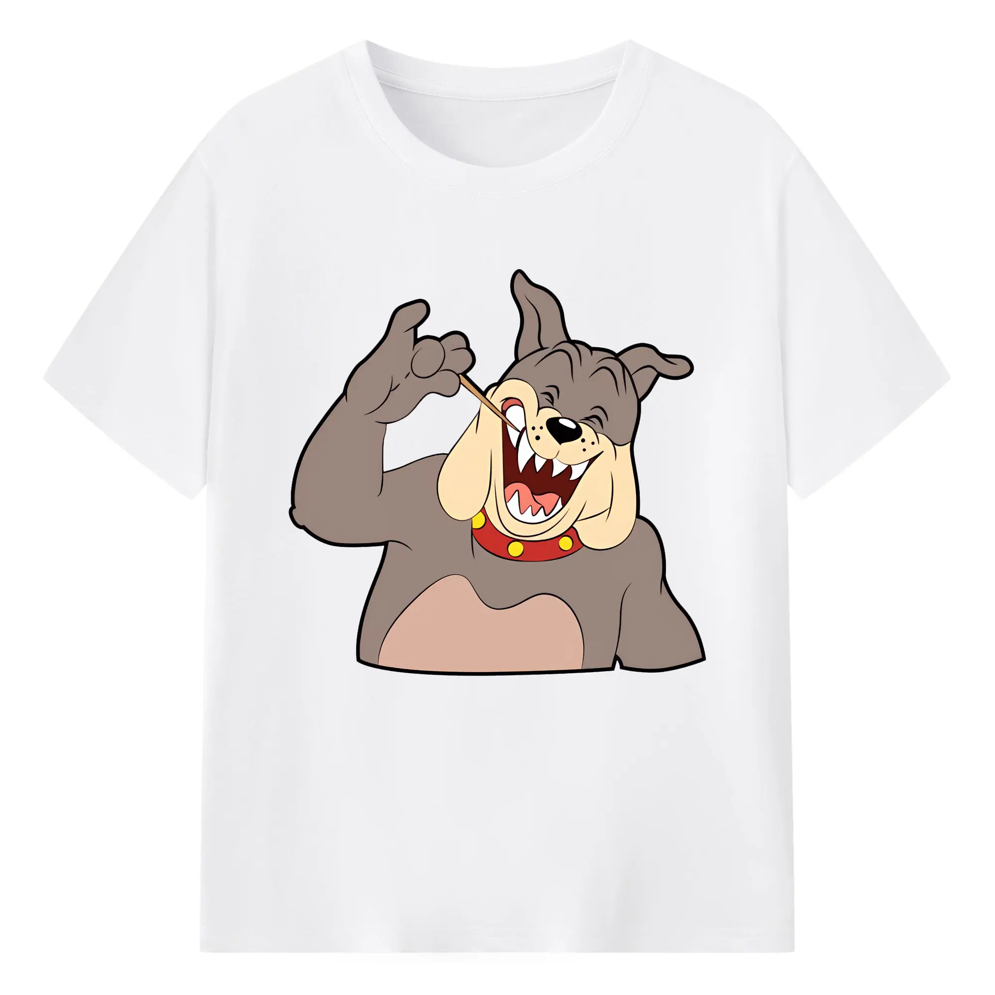 トムとジェリー グッズ スパイク - 綿100％ 半袖Tシャツ ・ フロントプリント ・ 快適 通気性 ・ 日常使い 散歩 スポーツ用