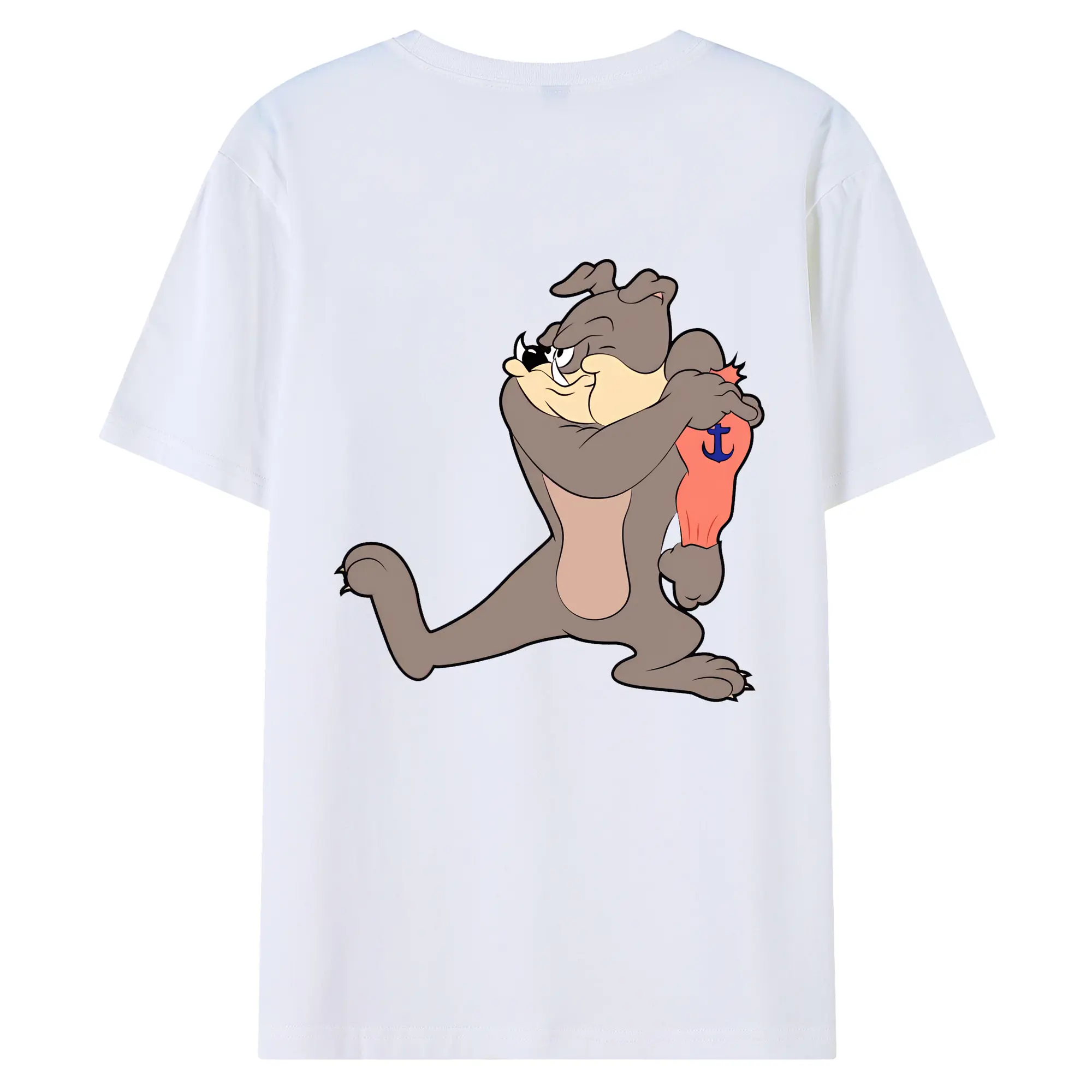 トムとジェリー グッズ スパイク - 綿100％ 半袖Tシャツ ・ バックプリント ・ 快適 通気性 ・ 日常使い 散歩 スポーツ用