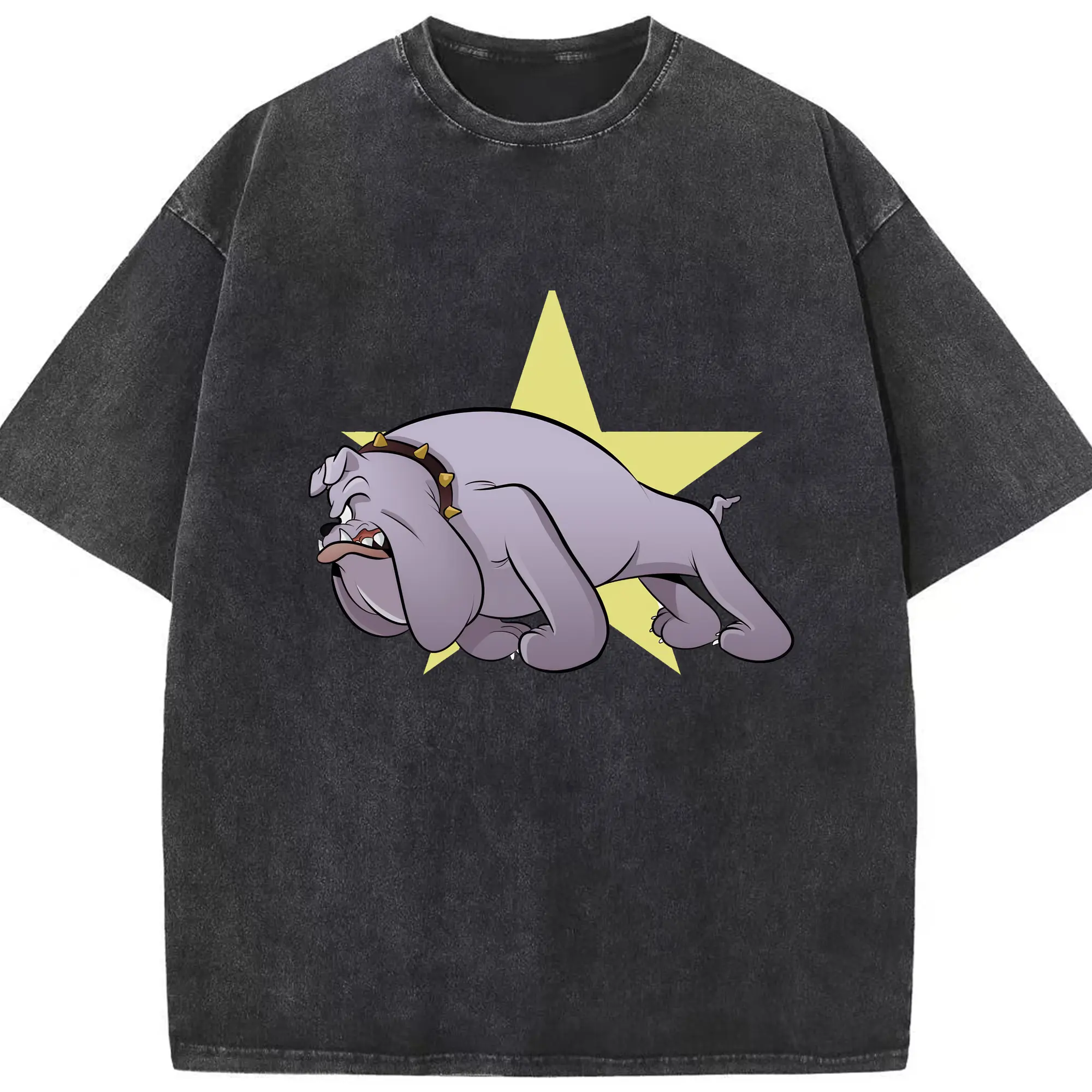 トムとジェリー グッズ スパイク - 綿100％ ヴィンテージ風 半袖Tシャツ ・ フロントプリント ・ 柔らか肌触り ・ 通気性 快適 ・ スポーツ カジュアル 外出用