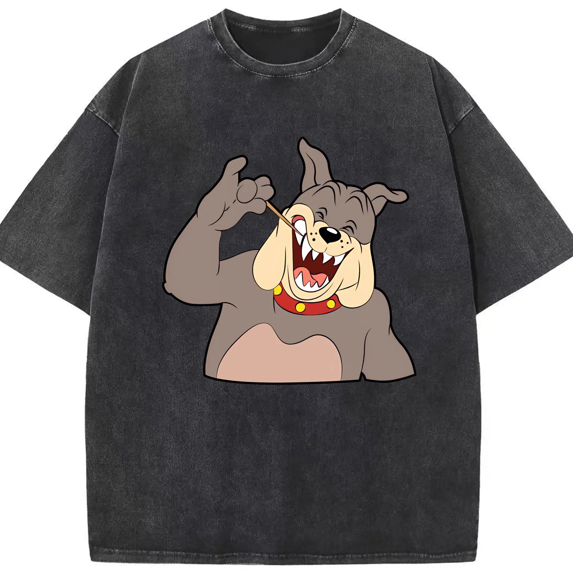 トムとジェリー グッズ スパイク - 綿100％ ヴィンテージ風 半袖Tシャツ ・ フロントプリント ・ 柔らか肌触り ・ 通気性 快適 ・ スポーツ カジュアル 外出用