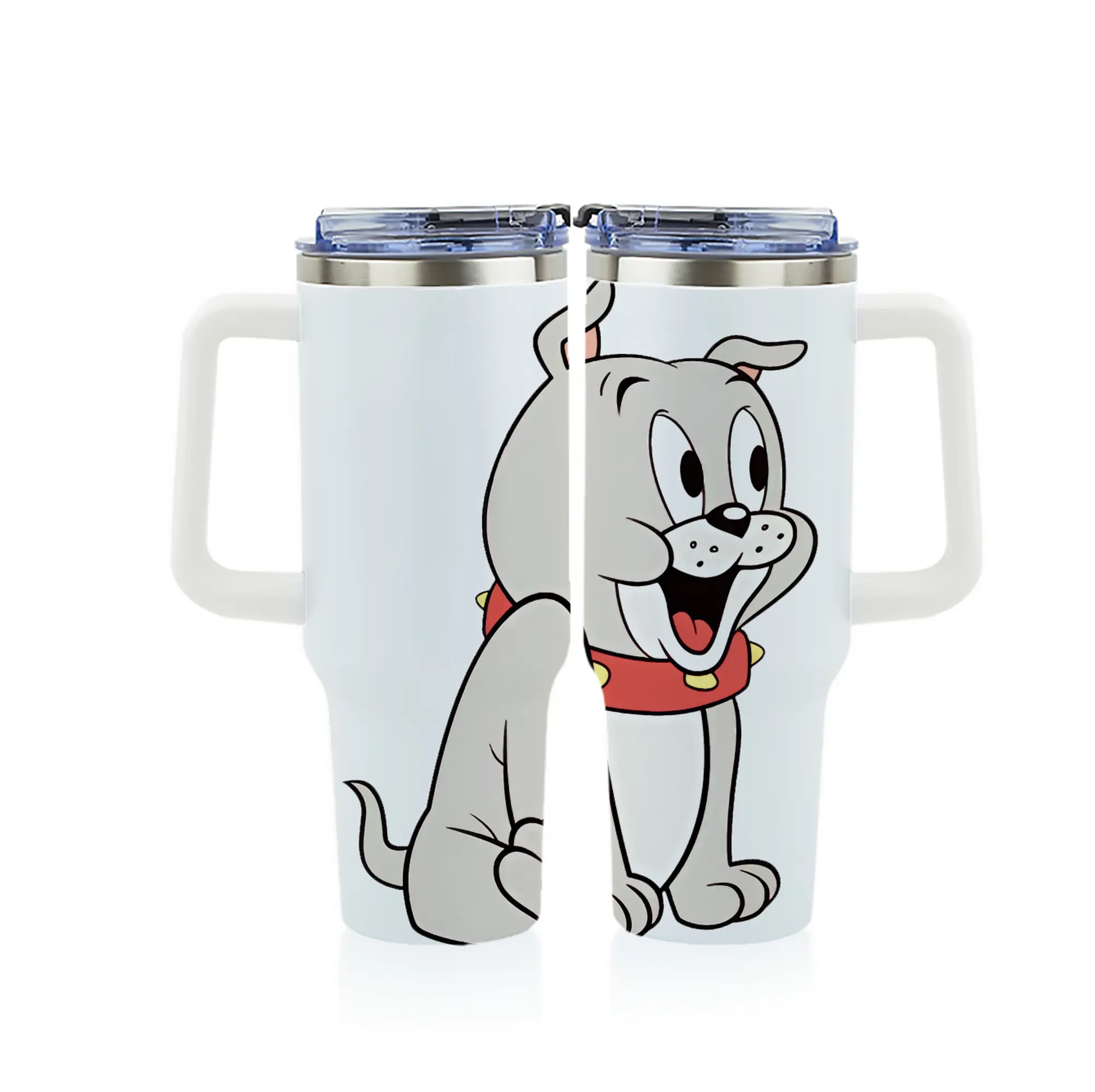 トムとジェリー グッズ タイク - 1200mL フルプリント車用タンブラー ・ 304ステンレス 内側 ・ 201ステンレス 外側 ・ 保温 保冷 ・ 通勤 ドライブ アウトドア用