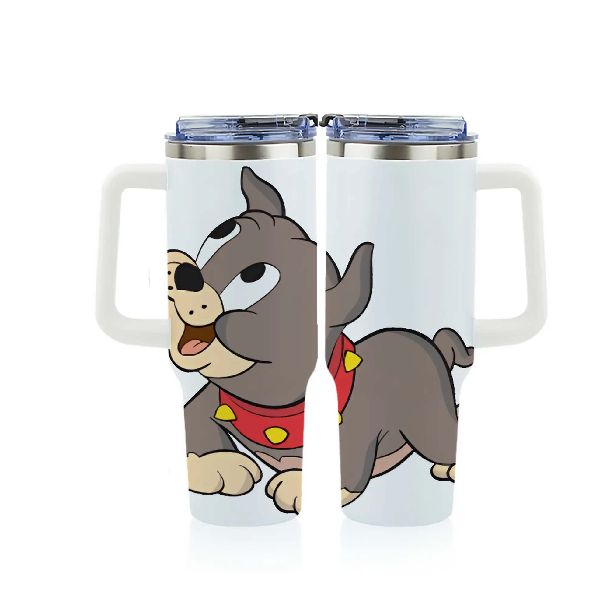 トムとジェリー グッズ タイク - 1200mL フルプリント車用タンブラー ・ 304ステンレス 内側 ・ 201ステンレス 外側 ・ 保温 保冷 ・ 通勤 ドライブ アウトドア用