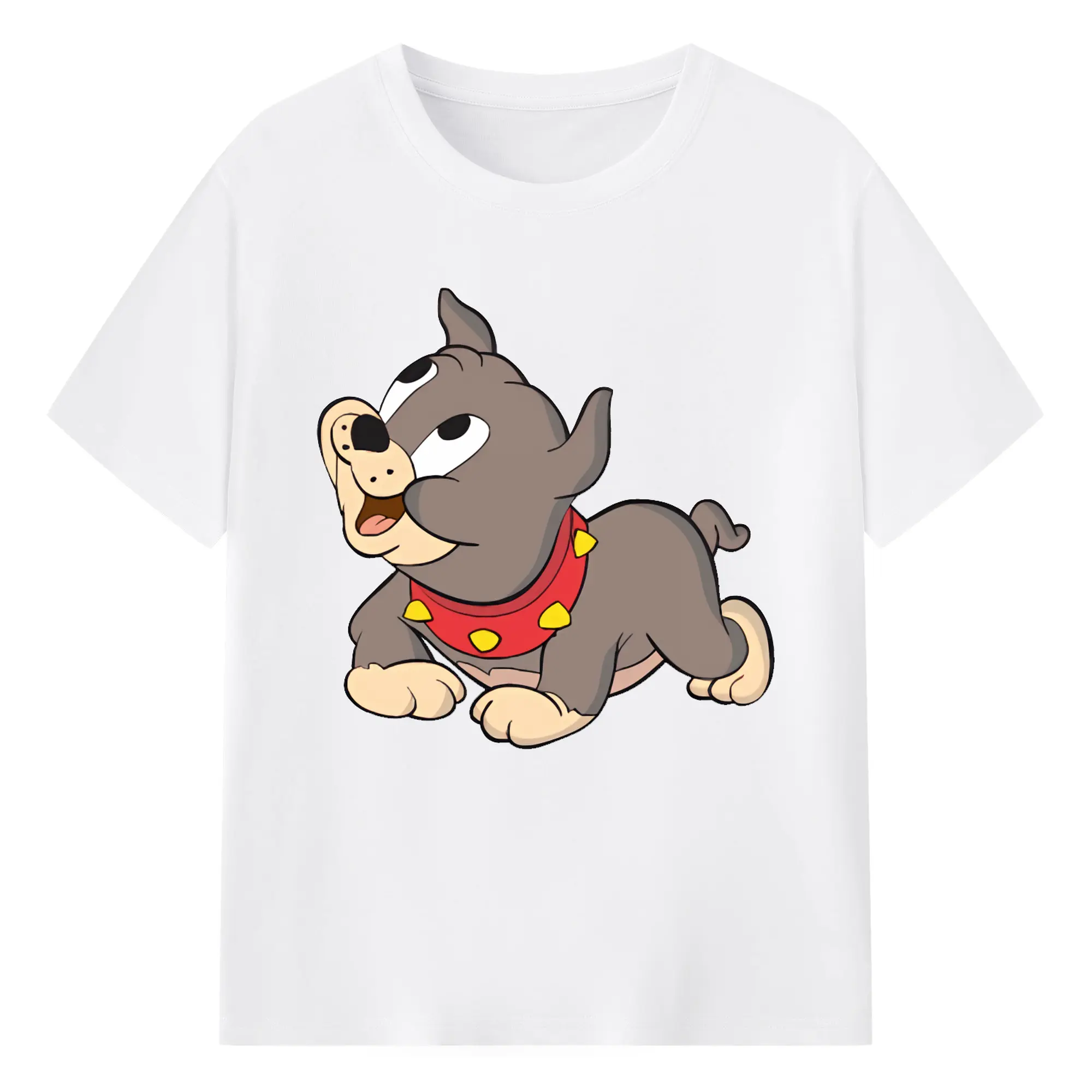 トムとジェリー グッズ タイク - 綿100％ 半袖Tシャツ ・ フロントプリント ・ 快適 通気性 ・ 日常使い 散歩 スポーツ用