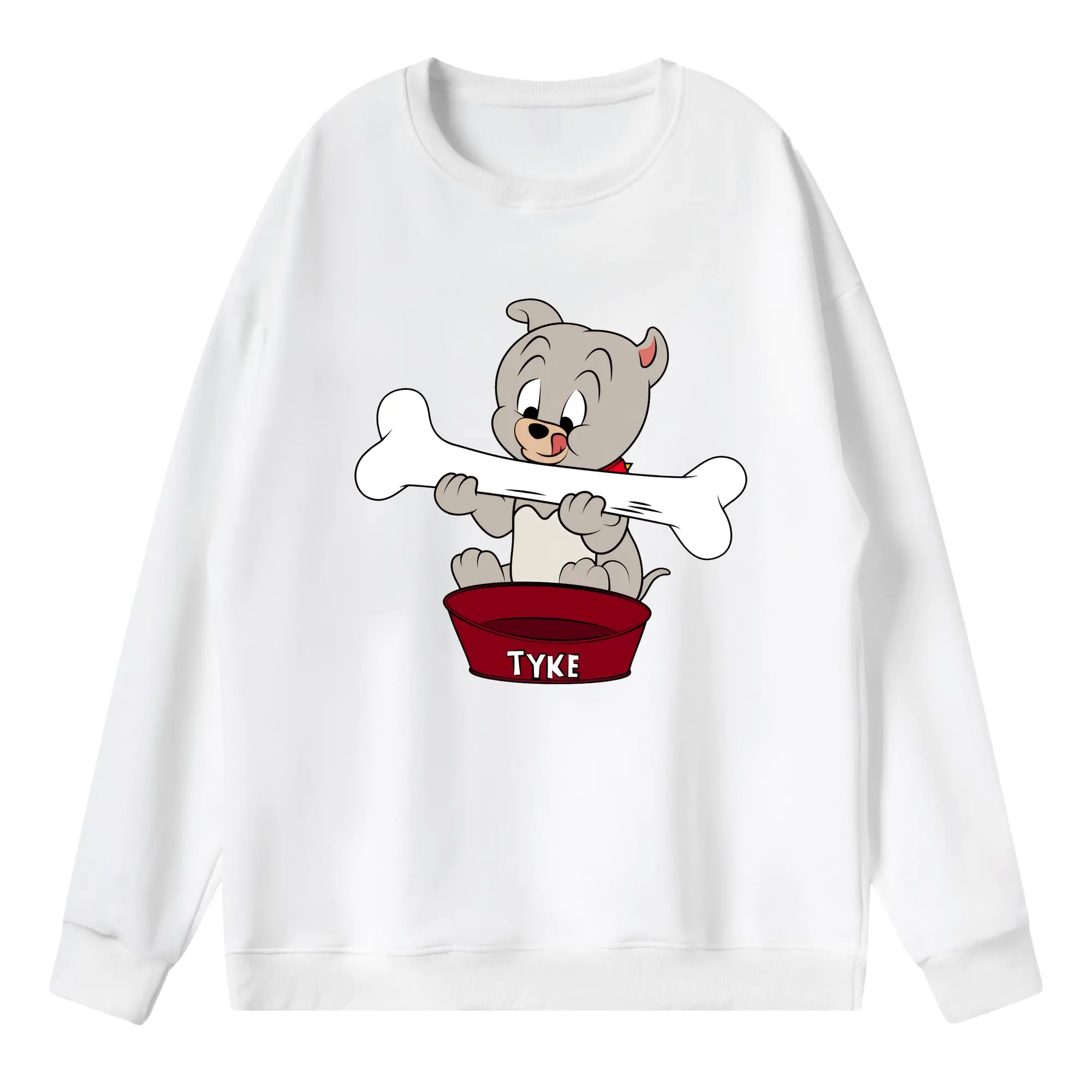 トムとジェリー グッズ タイク - 薄手 クルーネック スウェット 裏毛260g · ポリエステル 春秋向け カジュアル 男女兼用 · トレーナー デイリー スポーツ 散歩に最適