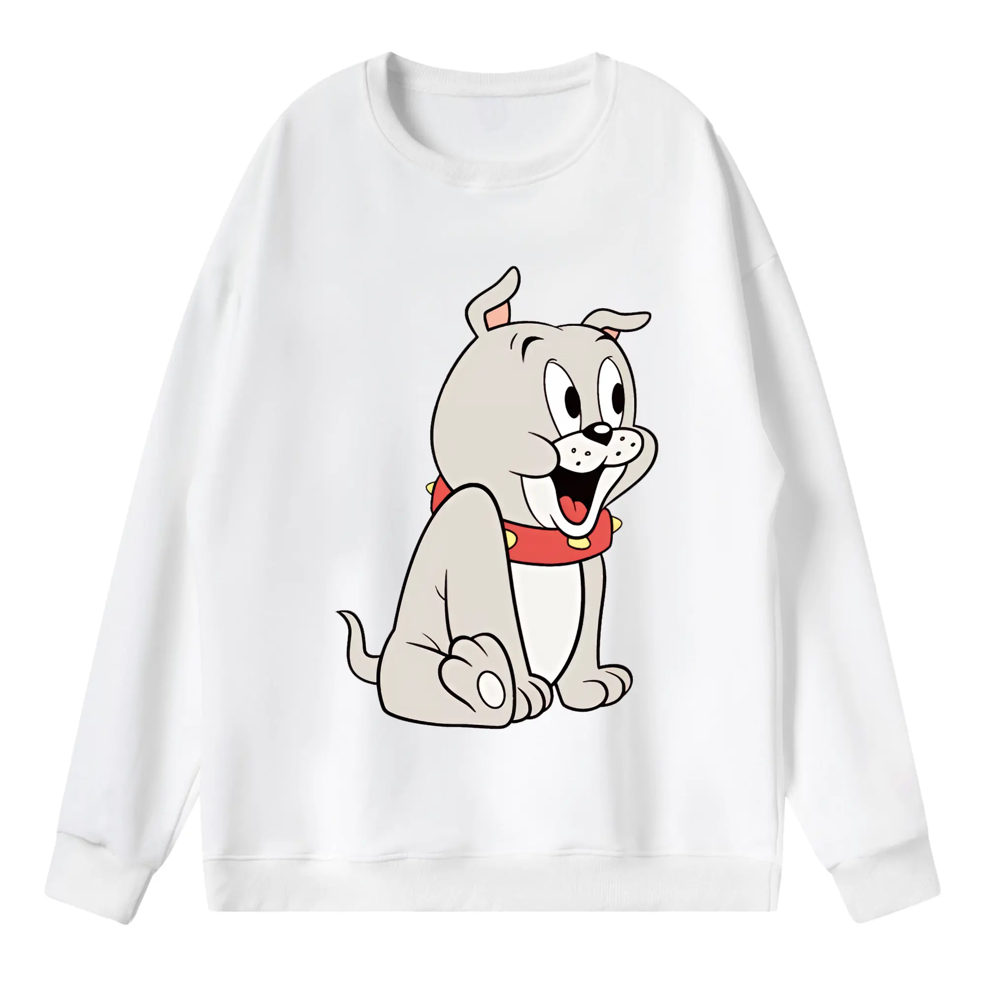 トムとジェリー グッズ タイク - 薄手 クルーネック スウェット 裏毛260g · ポリエステル 春秋向け カジュアル 男女兼用 · トレーナー デイリー スポーツ 散歩に最適