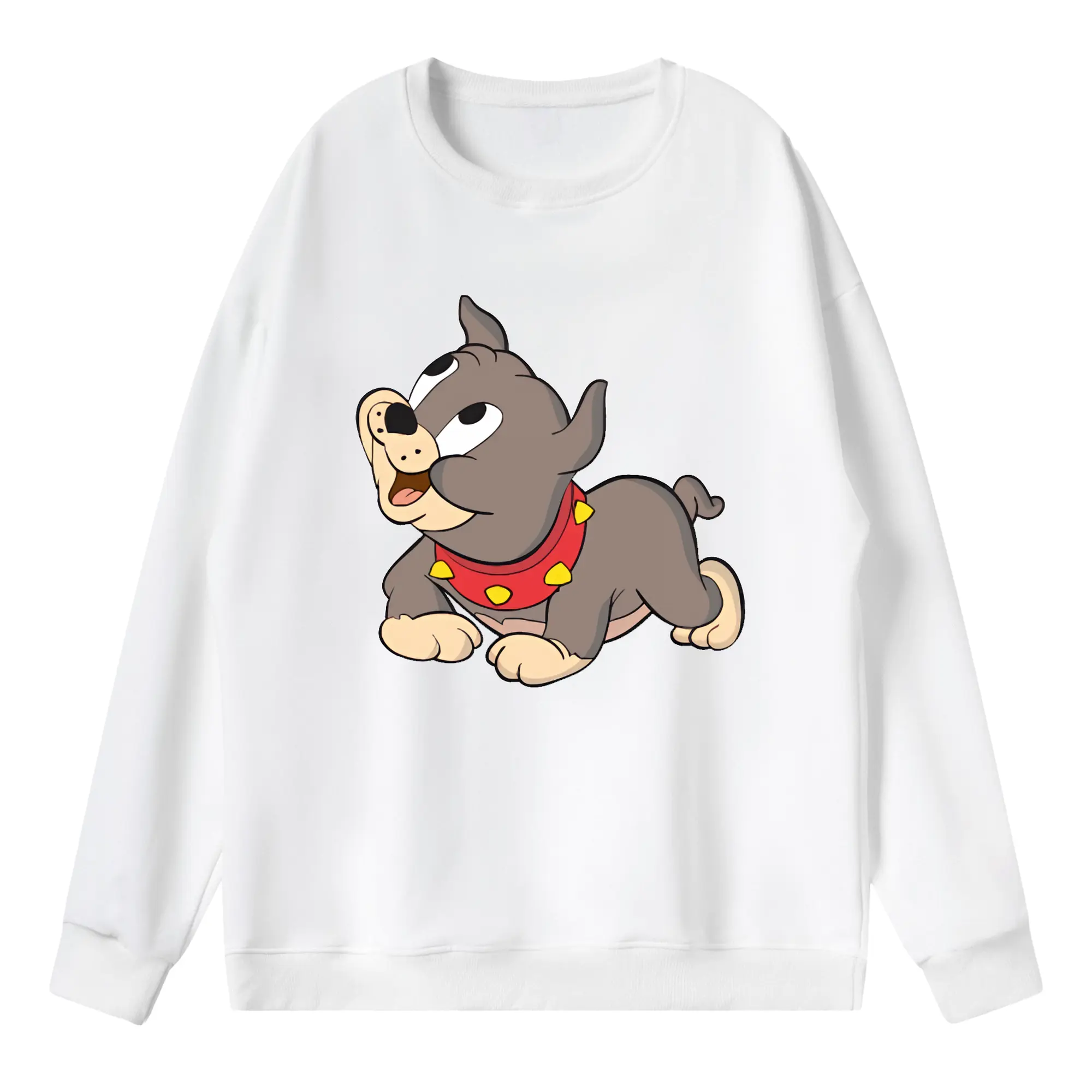 トムとジェリー グッズ タイク - 薄手 クルーネック スウェット 裏毛260g · ポリエステル 春秋向け カジュアル 男女兼用 · トレーナー デイリー スポーツ 散歩に最適