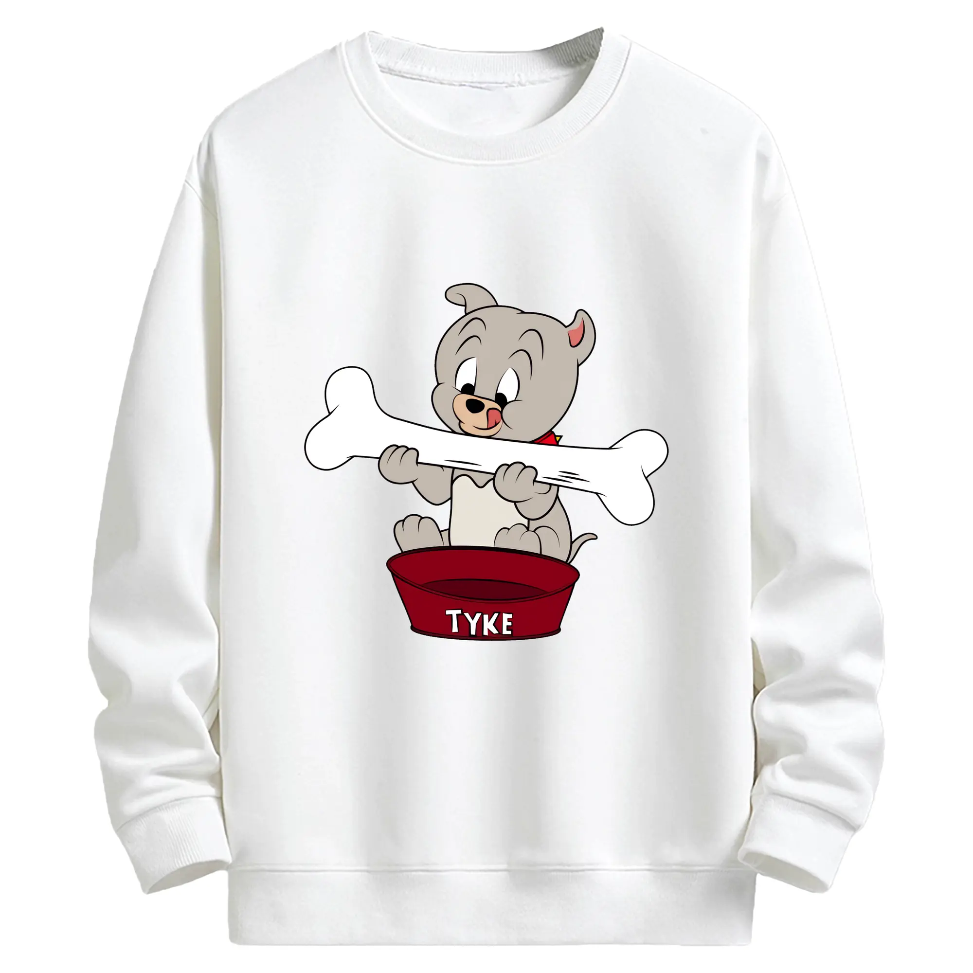 トムとジェリー グッズ タイク - キッズ クルーネックスウェットシャツ ・ フロントプリント ・ 綿80％ ポリエステル20％ ・ 快適 通学 スポーツ 日常使い お散歩用