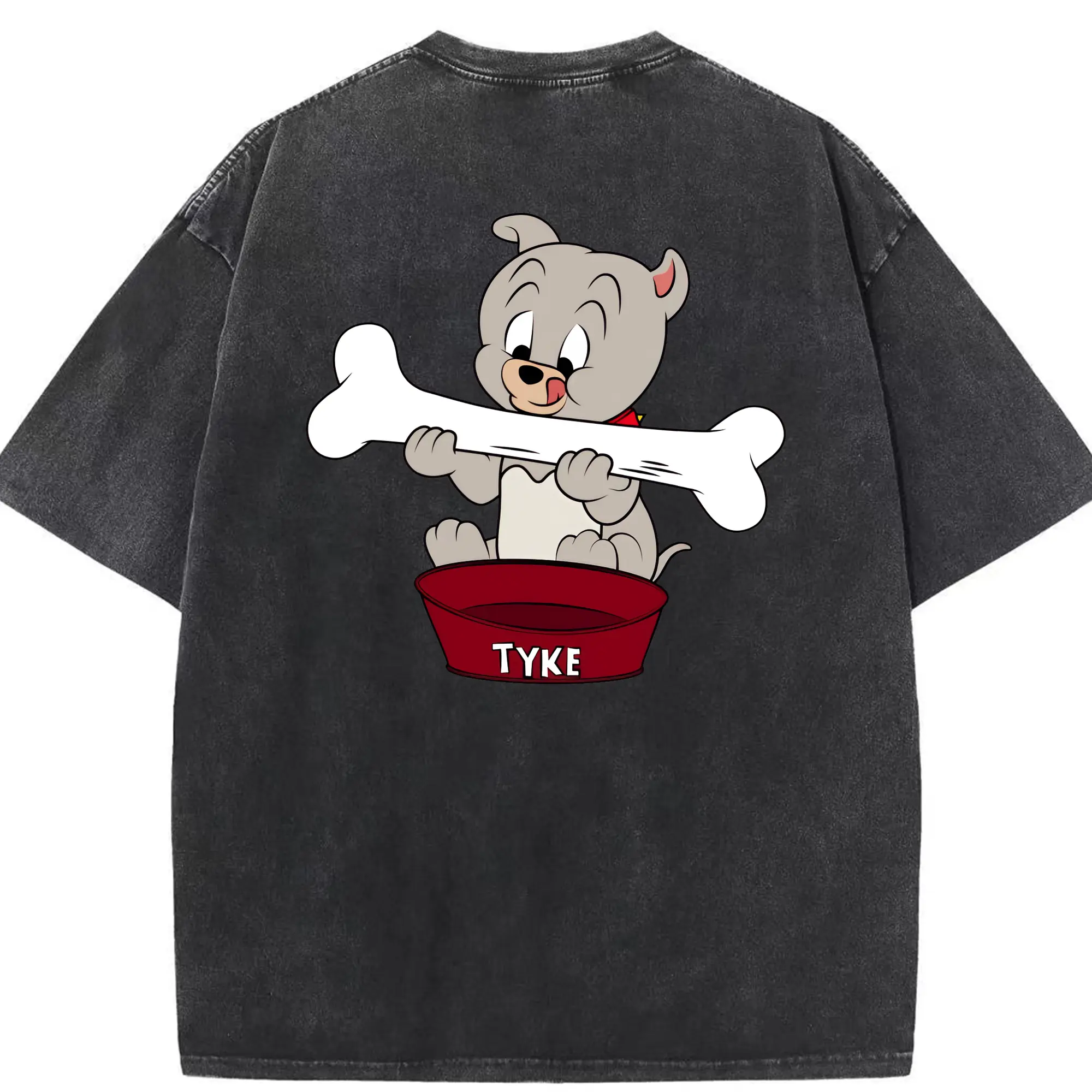 トムとジェリー グッズ タイク - 綿100％ ヴィンテージ風 半袖Tシャツ ・ 背面プリント ・ 柔らか肌触り ・ 通気性 快適 ・ スポーツ カジュアル 外出用