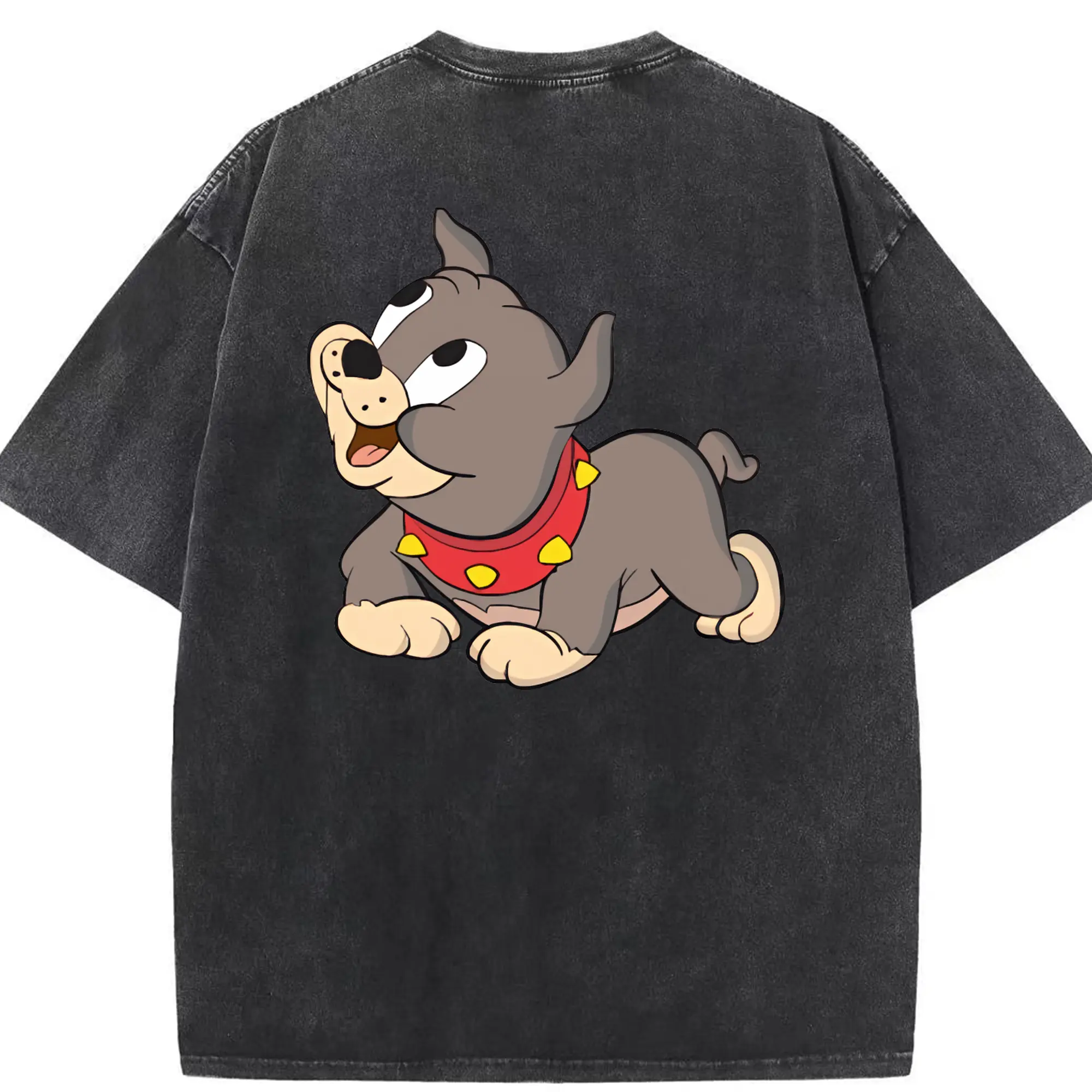 トムとジェリー グッズ タイク - 綿100％ ヴィンテージ風 半袖Tシャツ ・ 背面プリント ・ 柔らか肌触り ・ 通気性 快適 ・ スポーツ カジュアル 外出用