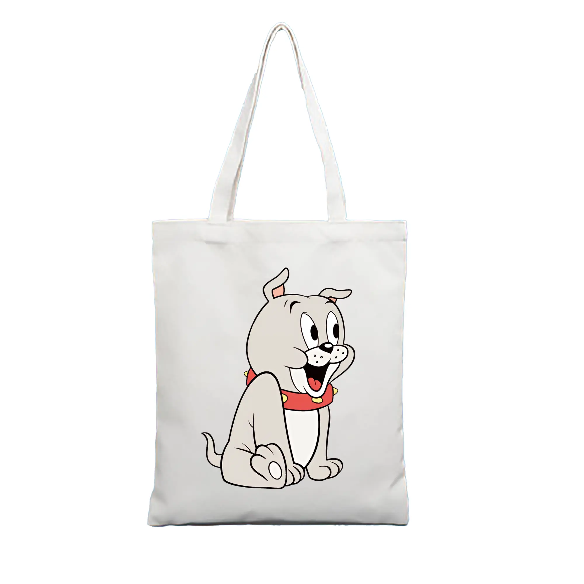 トムとジェリー グッズ タイク - 縦型キャンバス手提げバッグ（トートバッグ） ・ キャンバス素材 ・ ショッピング用 ・ 軽量 丈夫 お手入れ簡単