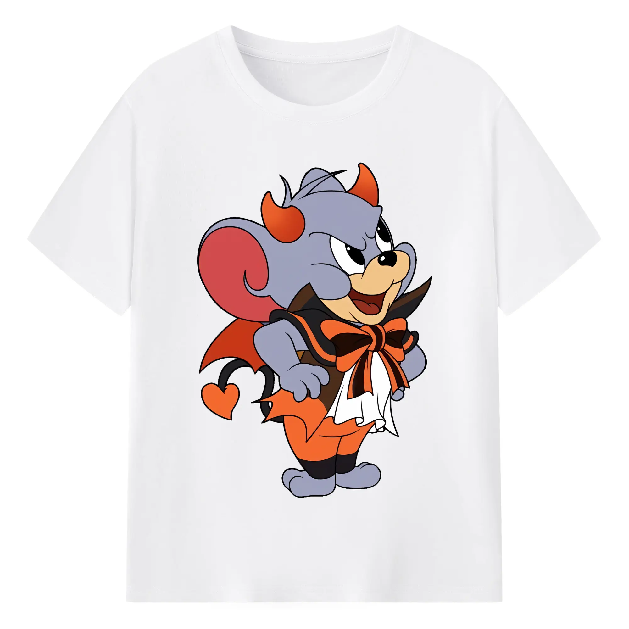 トムとジェリー グッズ タフィー - 綿100％ 半袖Tシャツ ・ フロントプリント ・ 快適 通気性 ・ 日常使い 散歩 スポーツ用