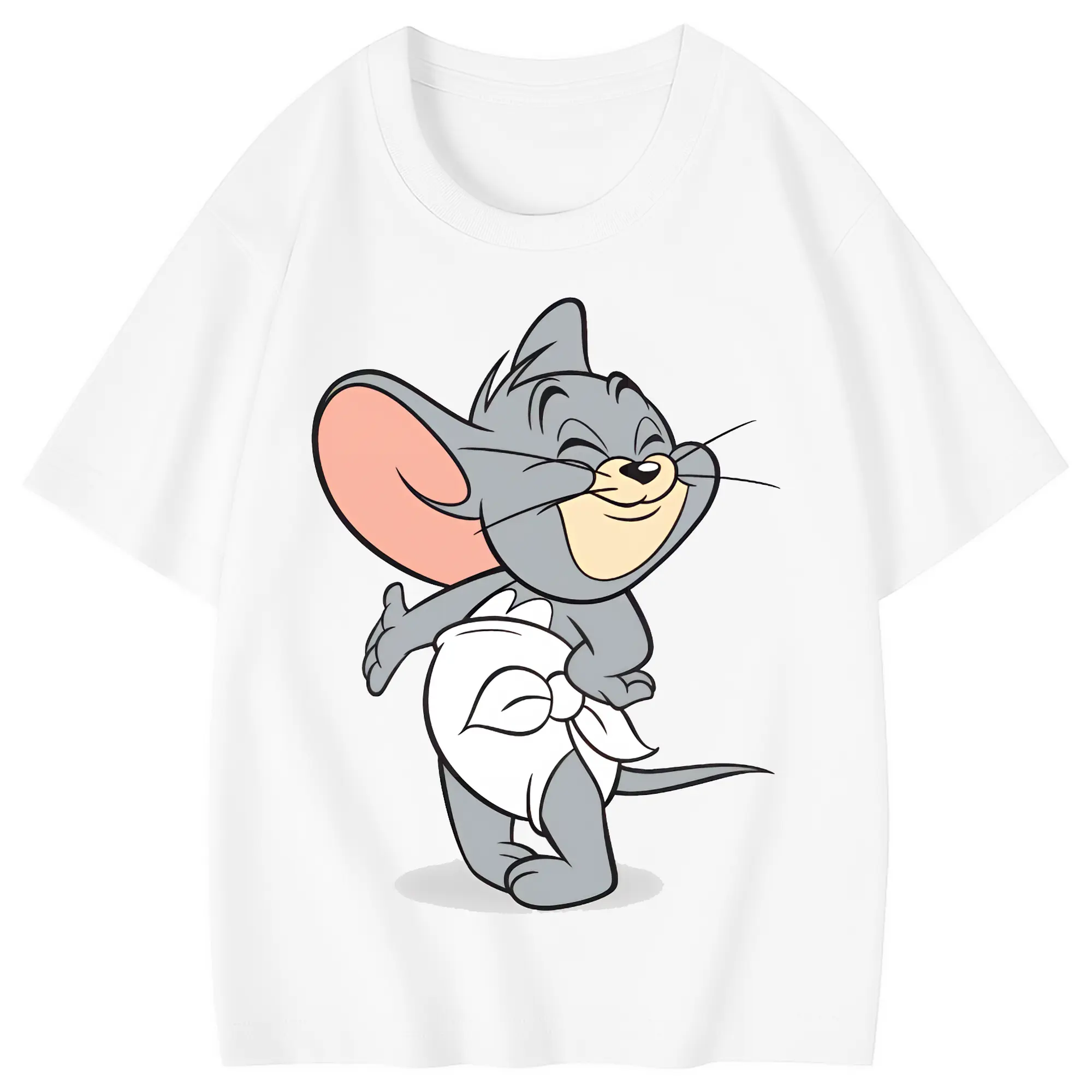 トムとジェリー グッズ タフィー - 綿100％ キッズTシャツ ・ フロントプリント ・ 快適 通気性 ・ スポーツ カジュアル 散歩用