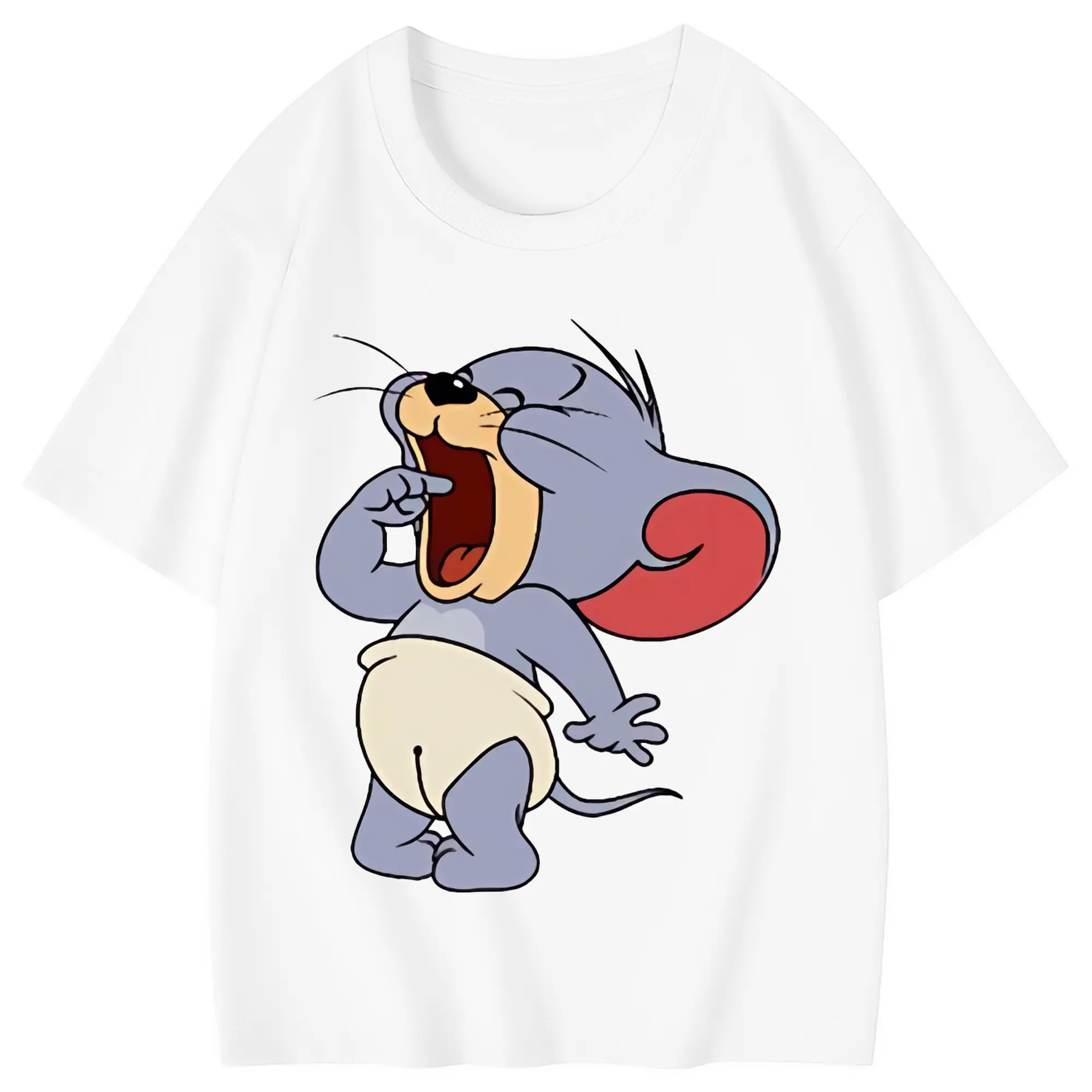 トムとジェリー グッズ タフィー - 綿100％ キッズTシャツ ・ フロントプリント ・ 快適 通気性 ・ スポーツ カジュアル 散歩用