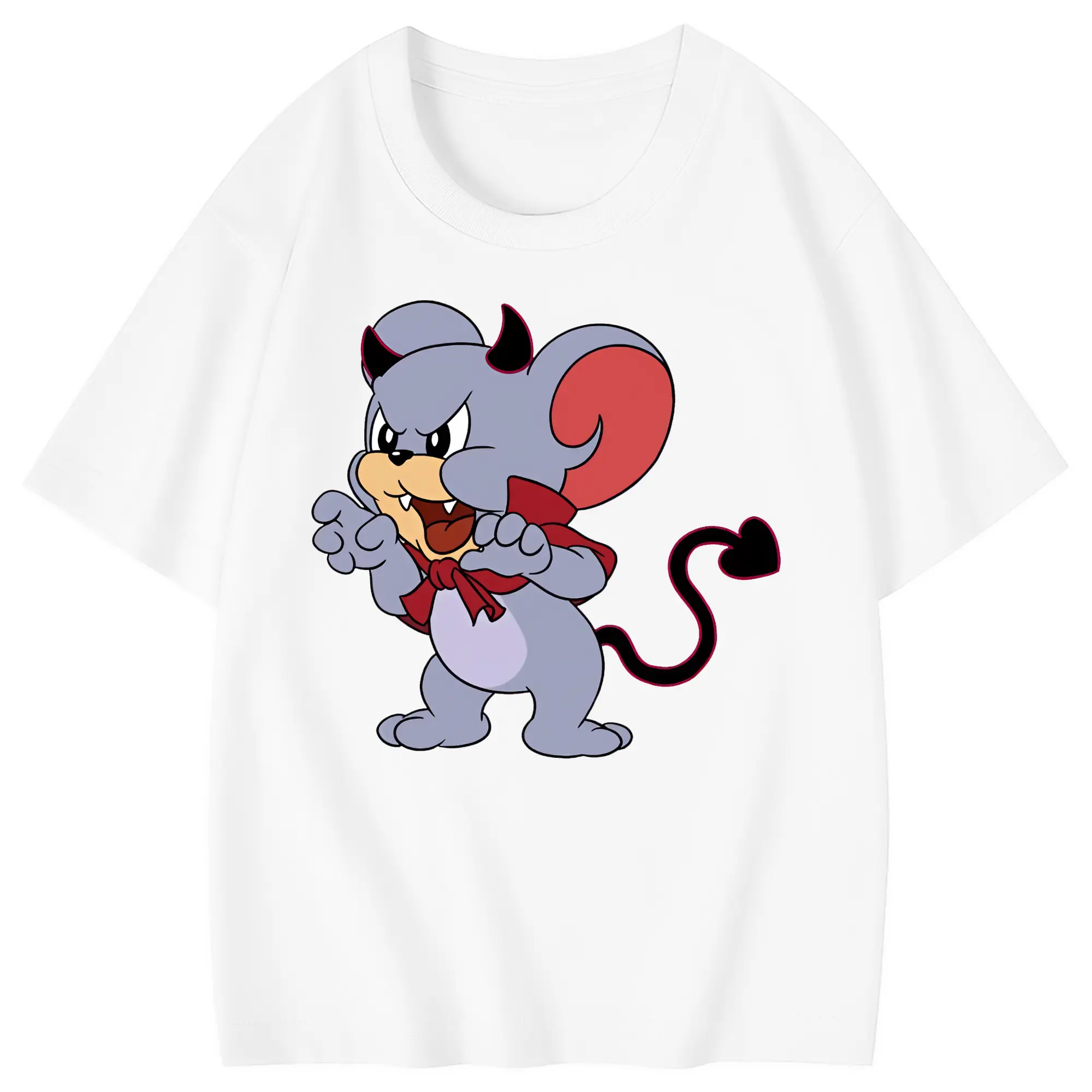 トムとジェリー グッズ タフィー - 綿100％ キッズTシャツ ・ フロントプリント ・ 快適 通気性 ・ スポーツ カジュアル 散歩用