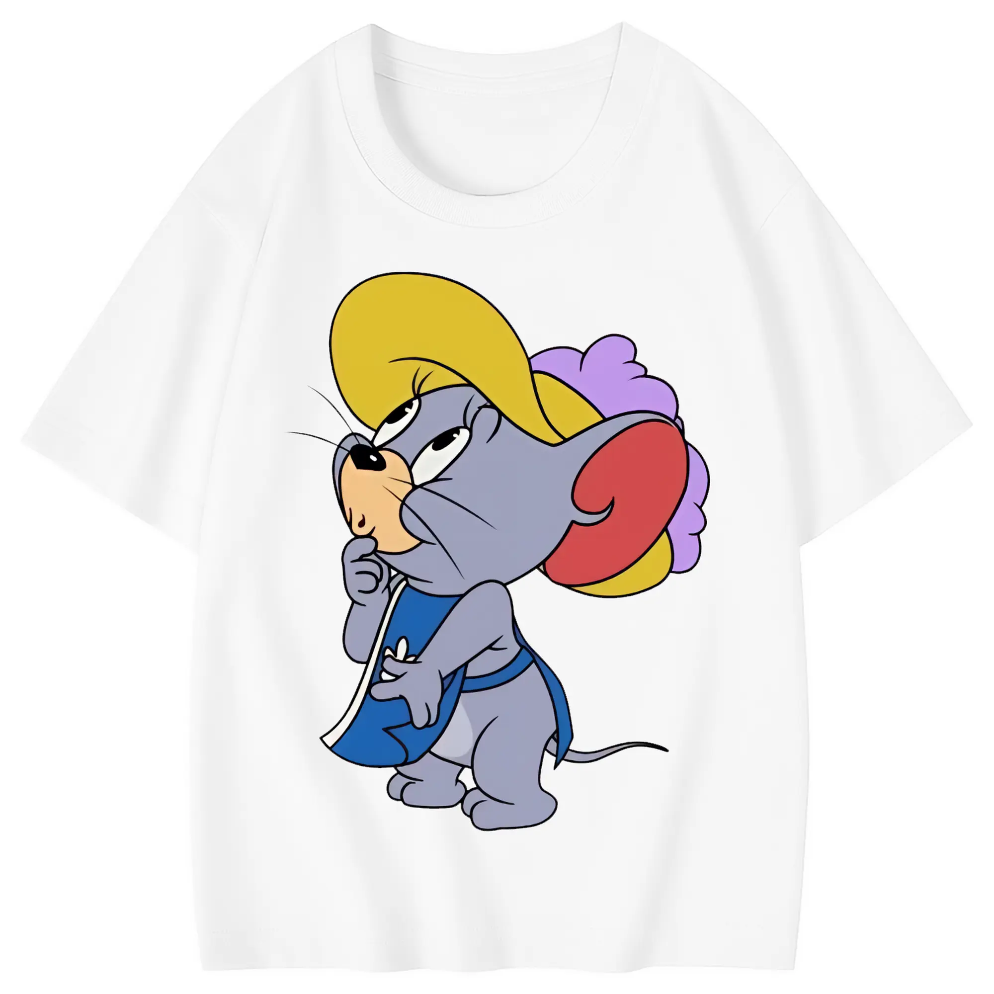 トムとジェリー グッズ タフィー - 綿100％ キッズTシャツ ・ フロントプリント ・ 快適 通気性 ・ スポーツ カジュアル 散歩用