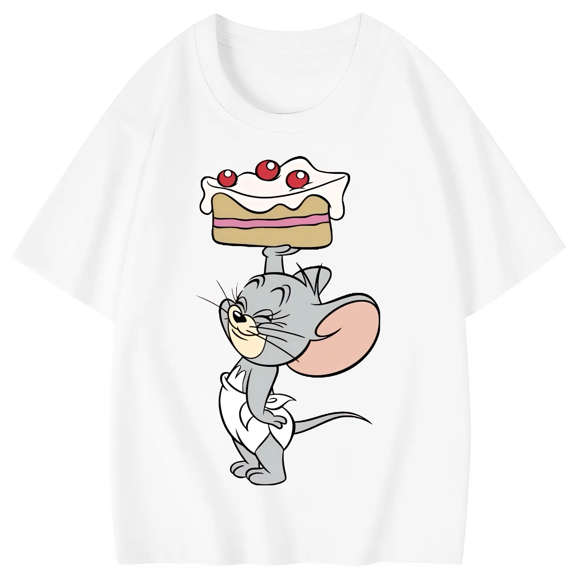 トムとジェリー グッズ タフィー - 綿100％ キッズTシャツ ・ フロントプリント ・ 快適 通気性 ・ スポーツ カジュアル 散歩用