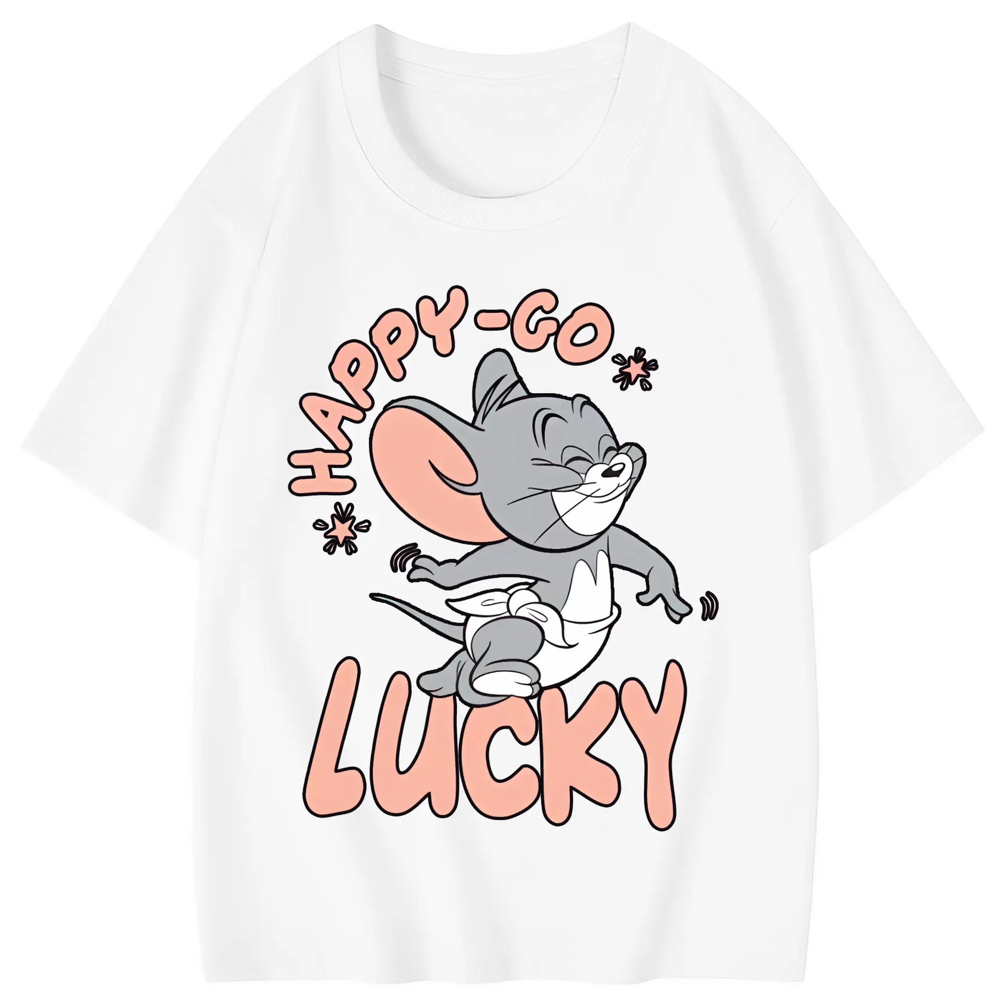 トムとジェリー グッズ タフィー - 綿100％ キッズTシャツ ・ フロントプリント ・ 快適 通気性 ・ スポーツ カジュアル 散歩用