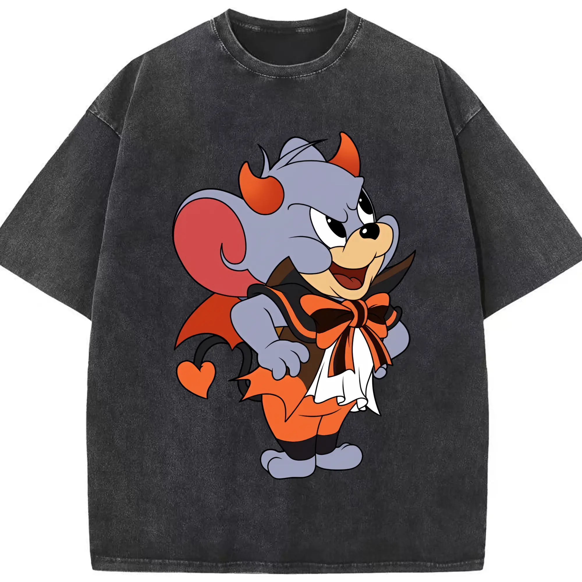 トムとジェリー グッズ タフィー - 綿100％ ヴィンテージ風 半袖Tシャツ ・ フロントプリント ・ 柔らか肌触り ・ 通気性 快適 ・ スポーツ カジュアル 外出用