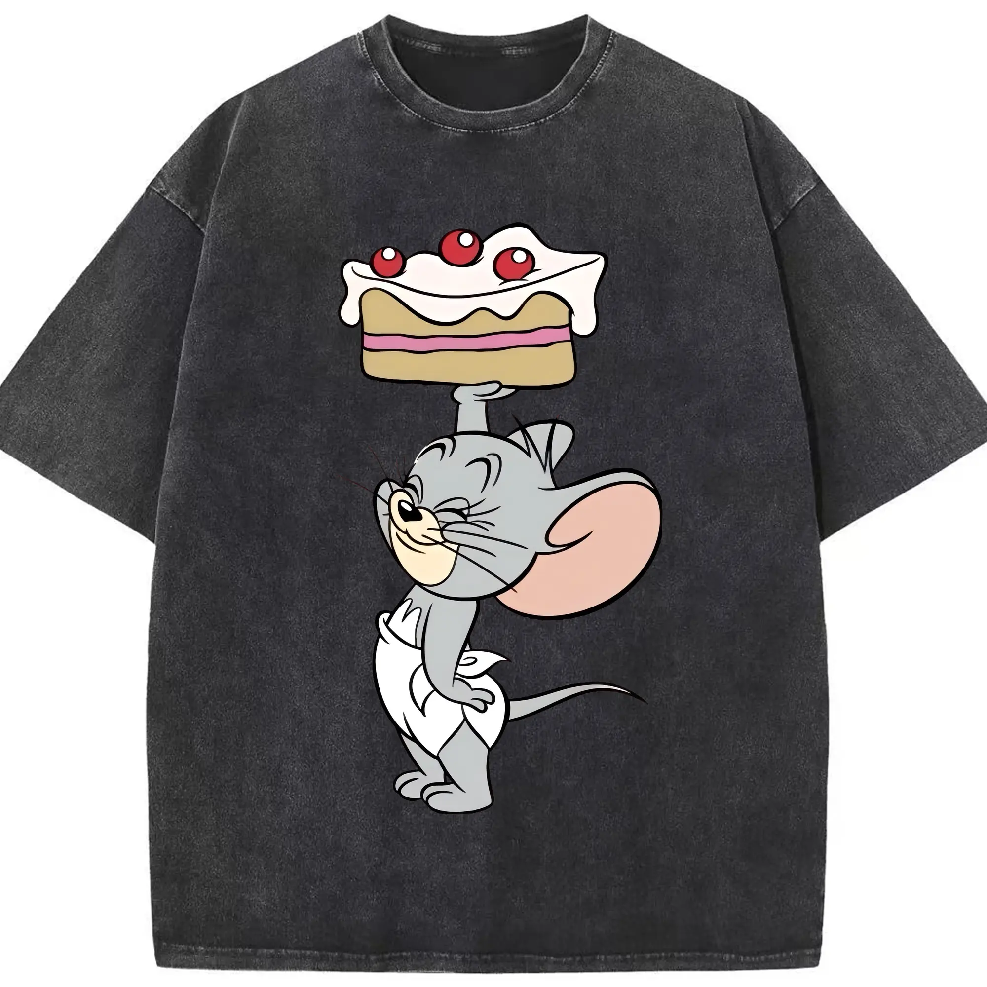 トムとジェリー グッズ タフィー - 綿100％ ヴィンテージ風 半袖Tシャツ ・ フロントプリント ・ 柔らか肌触り ・ 通気性 快適 ・ スポーツ カジュアル 外出用