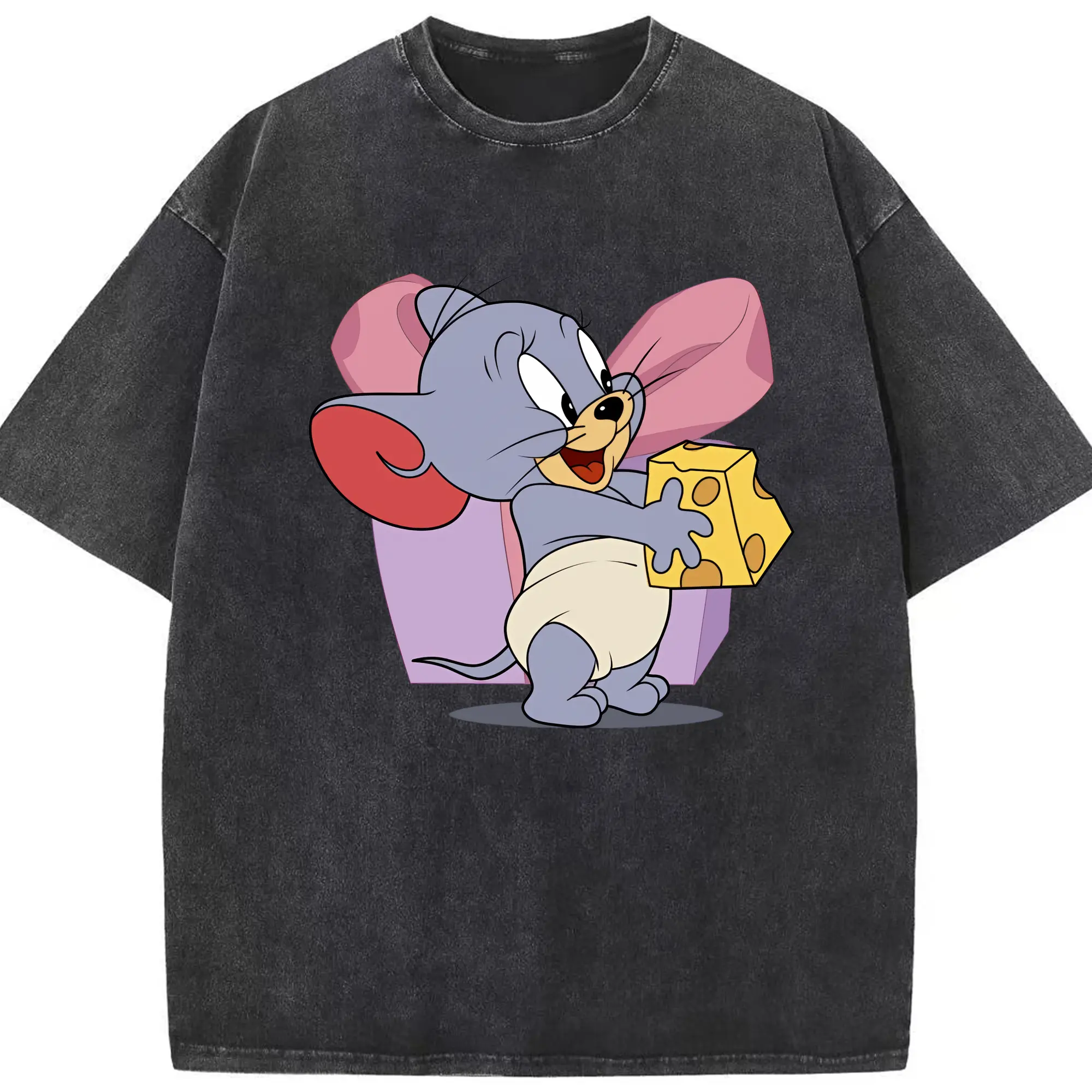 トムとジェリー グッズ タフィー - 綿100％ ヴィンテージ風 半袖Tシャツ ・ フロントプリント ・ 柔らか肌触り ・ 通気性 快適 ・ スポーツ カジュアル 外出用