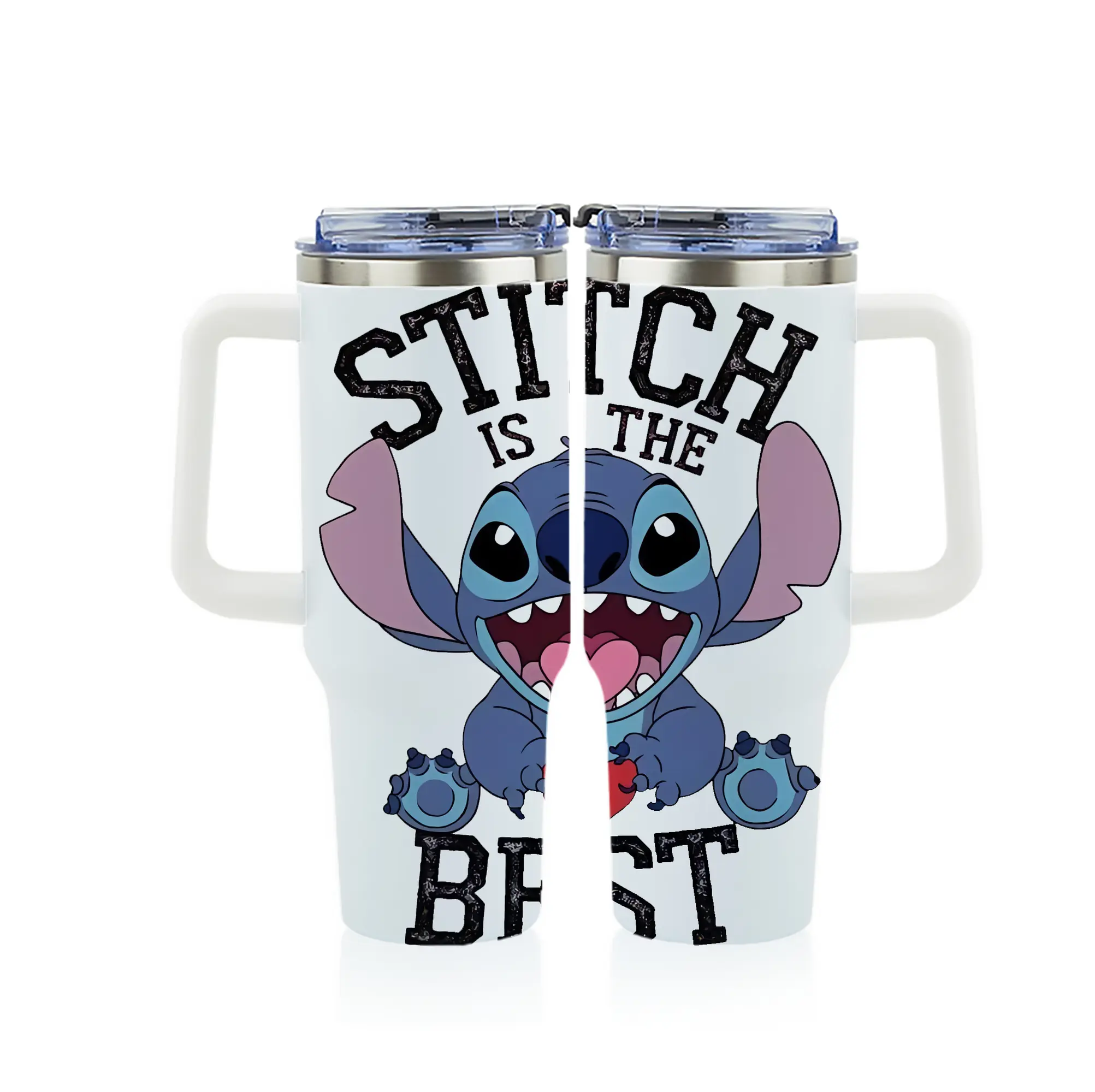 リロ＆スティッチ グッズ スティッチ - 1200mL フルプリント車用タンブラー ・ 304ステンレス 内側 ・ 201ステンレス 外側 ・ 保温 保冷 ・ 通勤 ドライブ アウトドア用