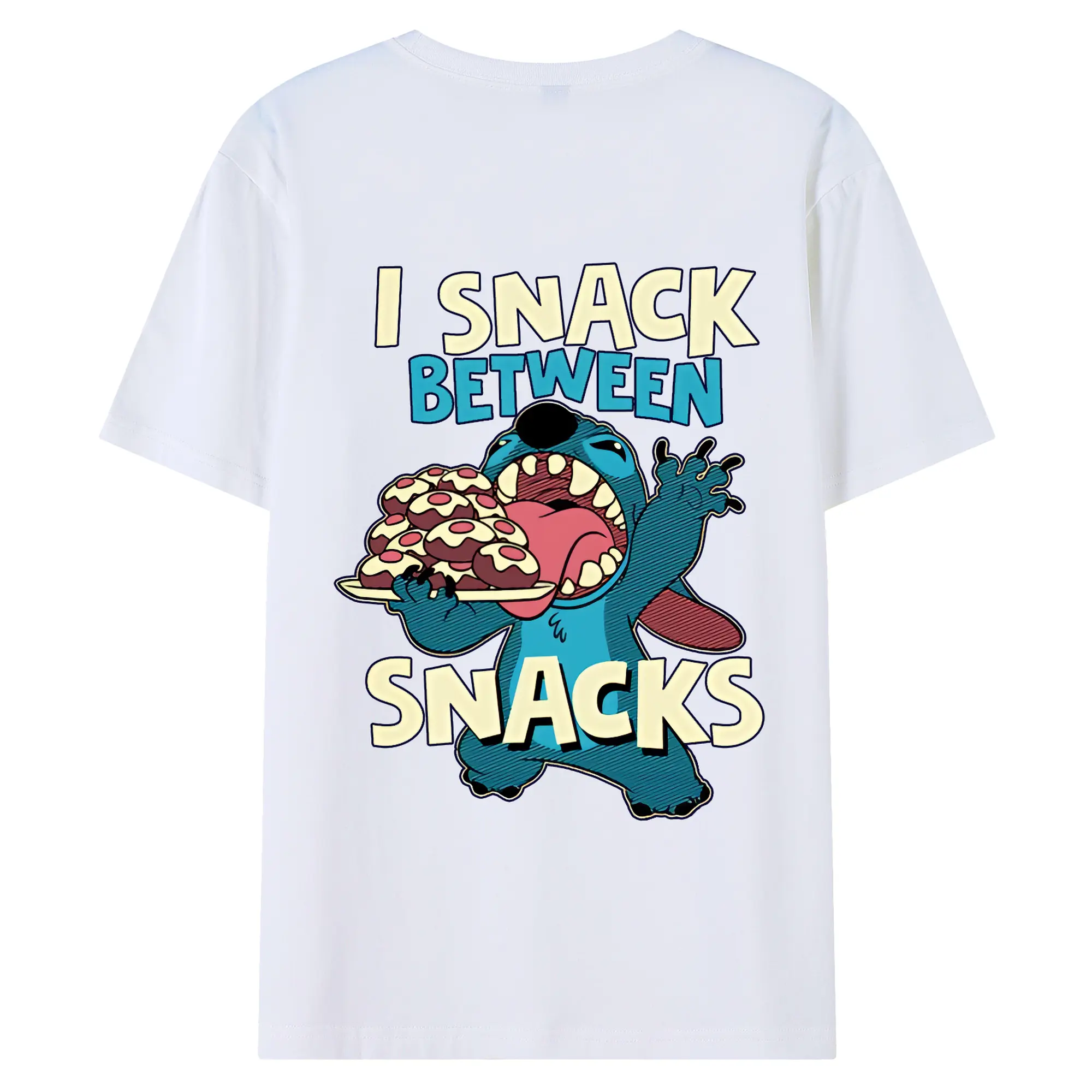 リロ＆スティッチ グッズ スティッチ - 綿100％ 半袖Tシャツ ・ バックプリント ・ 快適 通気性 ・ 日常使い 散歩 スポーツ用