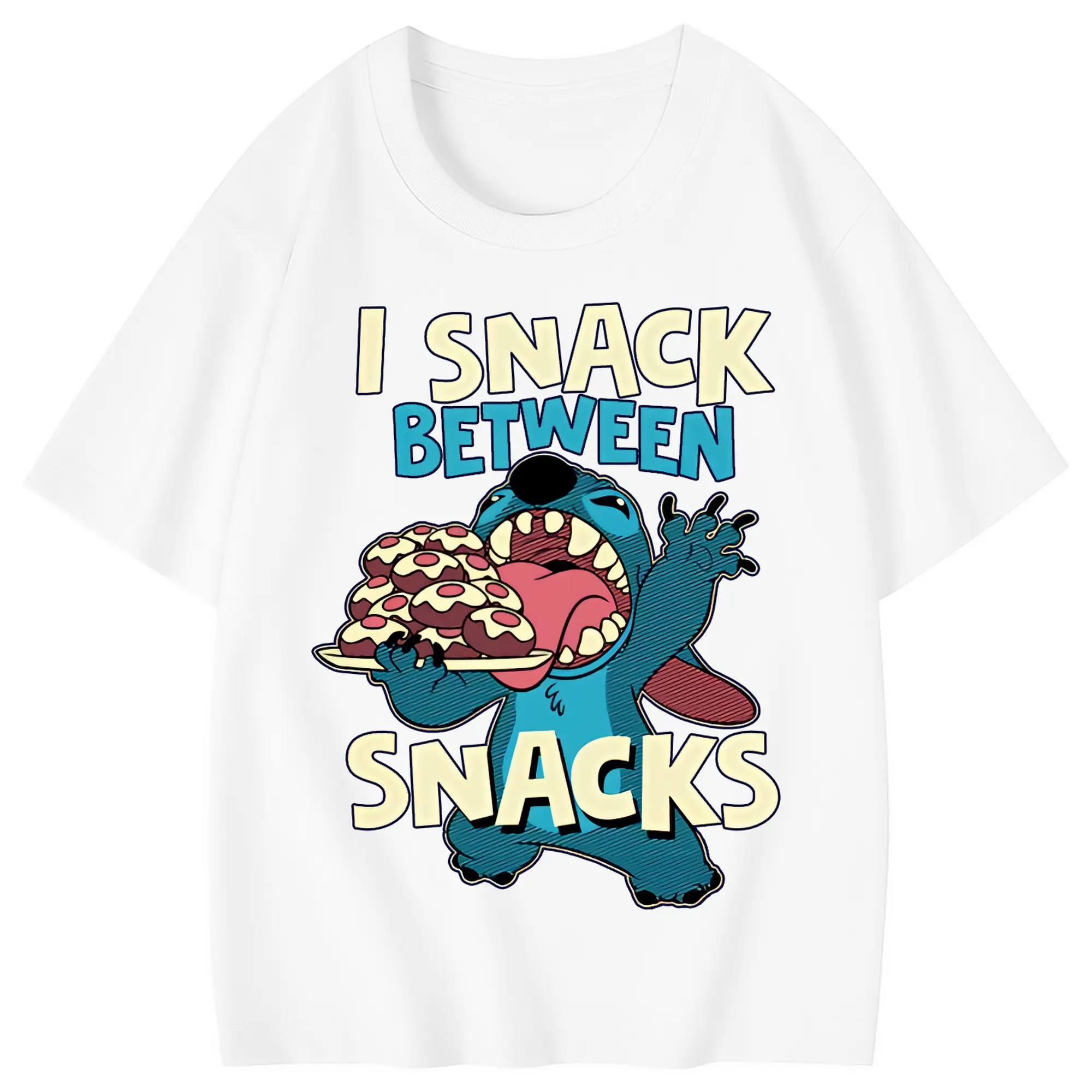 リロ＆スティッチ グッズ スティッチ - 綿100％ キッズTシャツ ・ フロントプリント ・ 快適 通気性 ・ スポーツ カジュアル 散歩用