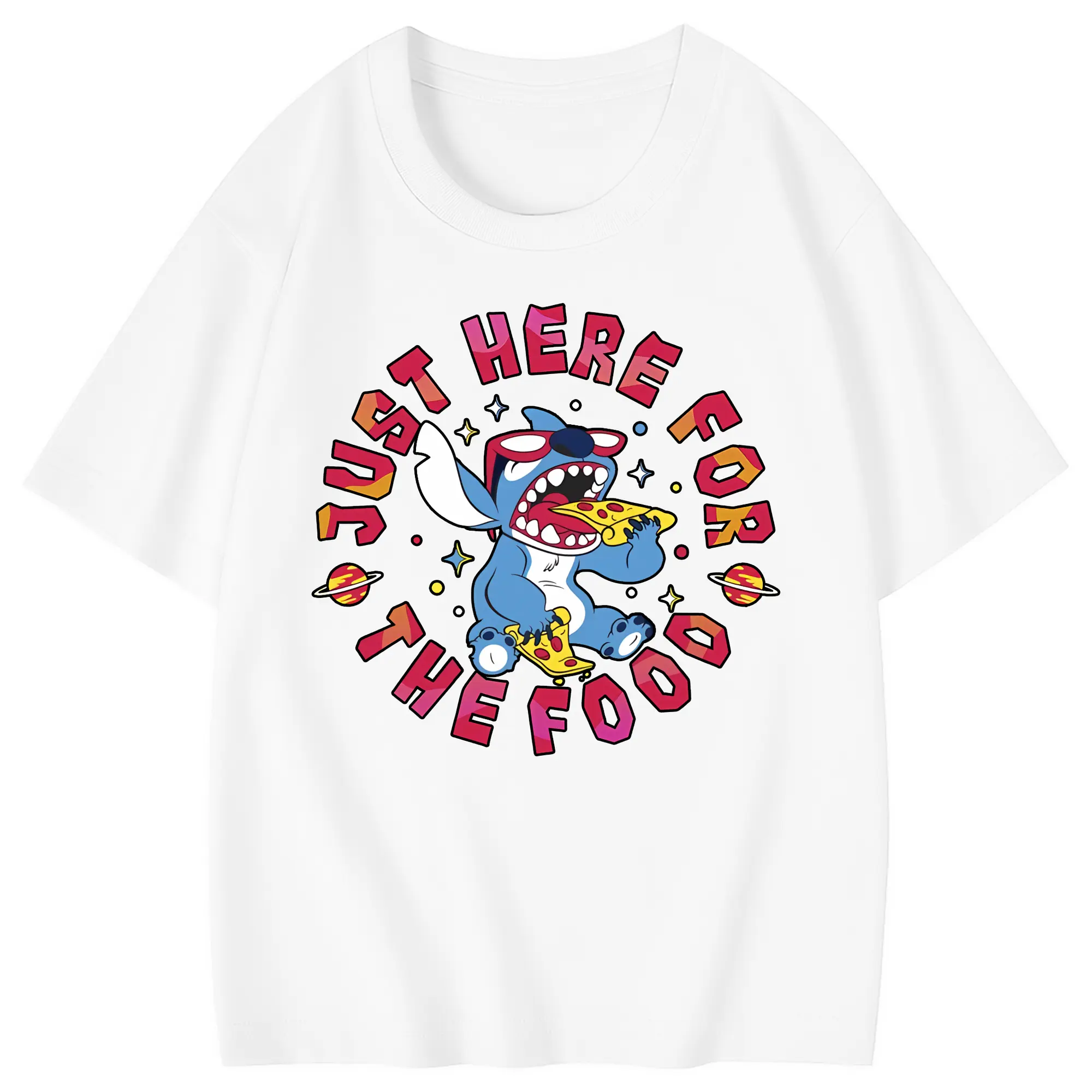 リロ＆スティッチ グッズ スティッチ - 綿100％ キッズTシャツ ・ フロントプリント ・ 快適 通気性 ・ スポーツ カジュアル 散歩用