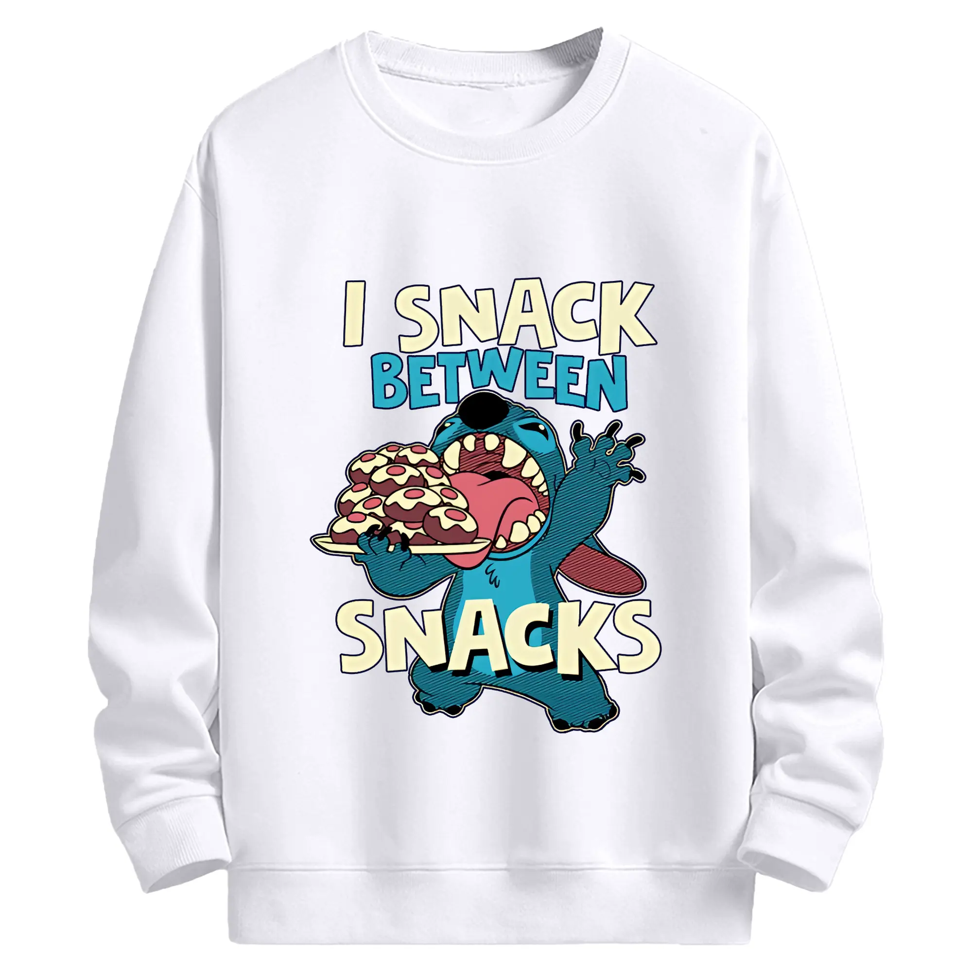 リロ＆スティッチ グッズ スティッチ - 高品質 クルーネック スウェット ・ コットン59％ ポリエステル41％ ・ ユニセックス 長袖 トレーナー ・ カジュアル デイリー スポーツ 散歩用