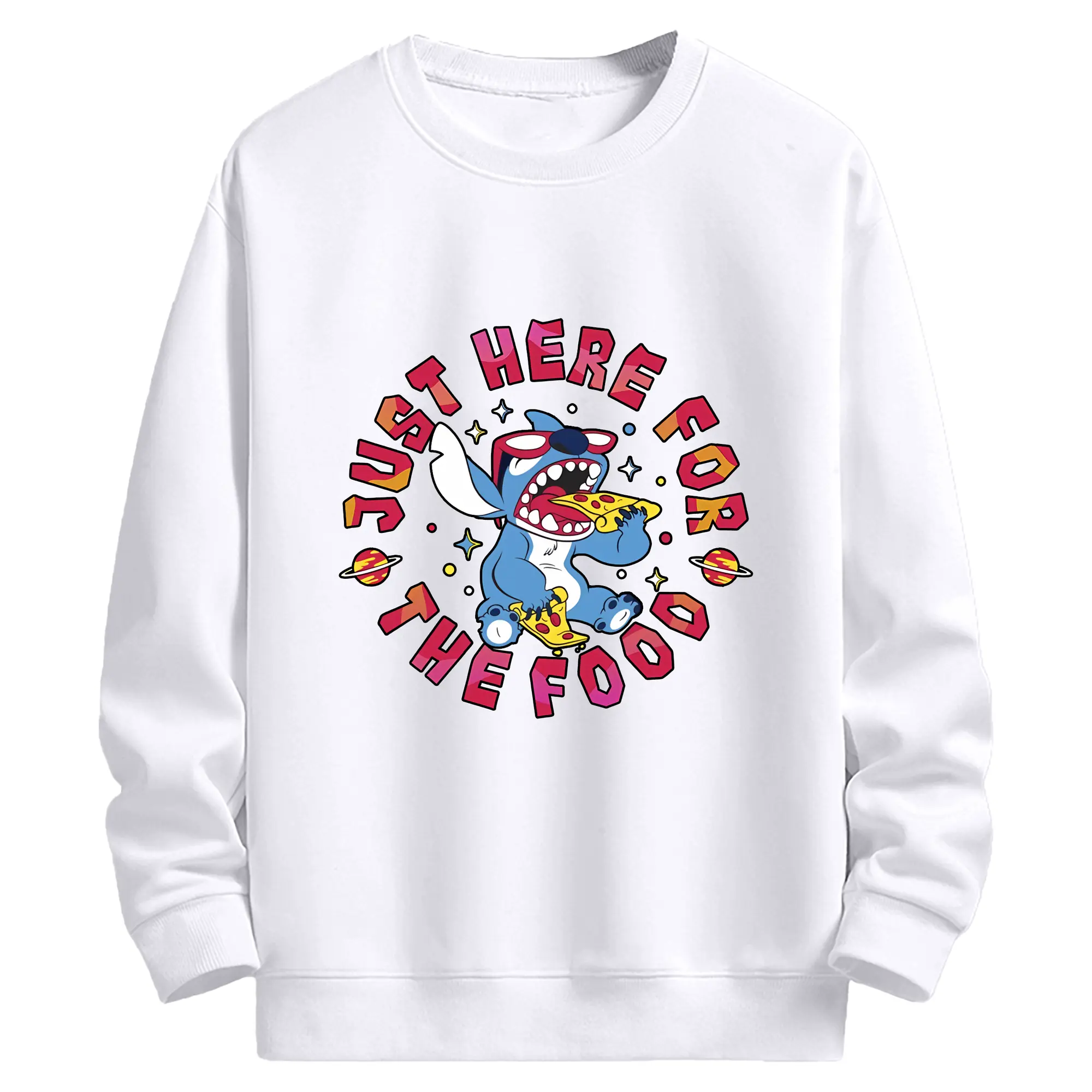 リロ＆スティッチ グッズ スティッチ - 高品質 クルーネック スウェット ・ コットン59％ ポリエステル41％ ・ ユニセックス 長袖 トレーナー ・ カジュアル デイリー スポーツ 散歩用