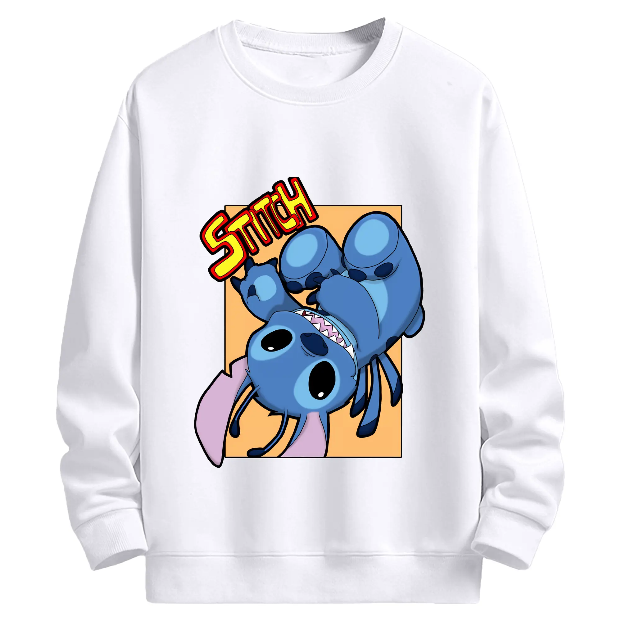 リロ＆スティッチ グッズ スティッチ - 高品質 クルーネック スウェット ・ コットン59％ ポリエステル41％ ・ ユニセックス 長袖 トレーナー ・ カジュアル デイリー スポーツ 散歩用