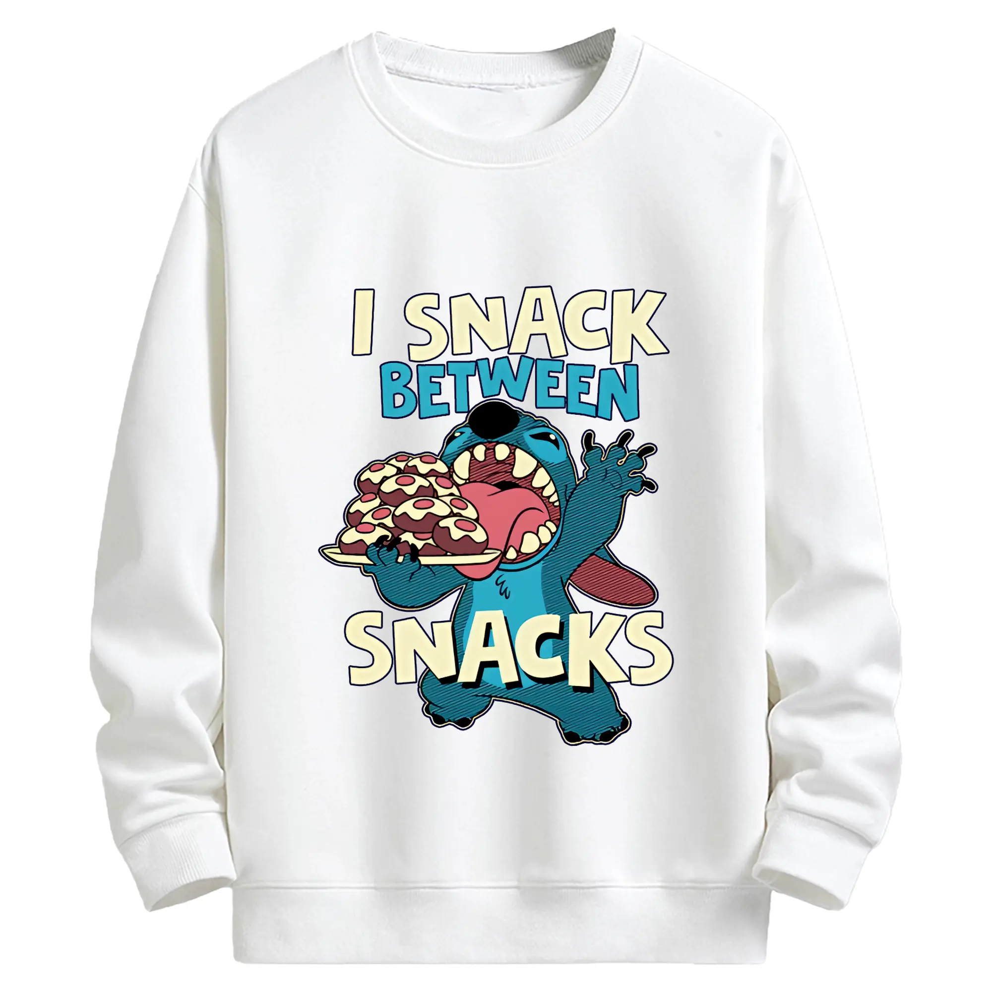 リロ＆スティッチ グッズ スティッチ - キッズ クルーネックスウェットシャツ ・ フロントプリント ・ 綿80％ ポリエステル20％ ・ 快適 通学 スポーツ 日常使い お散歩用