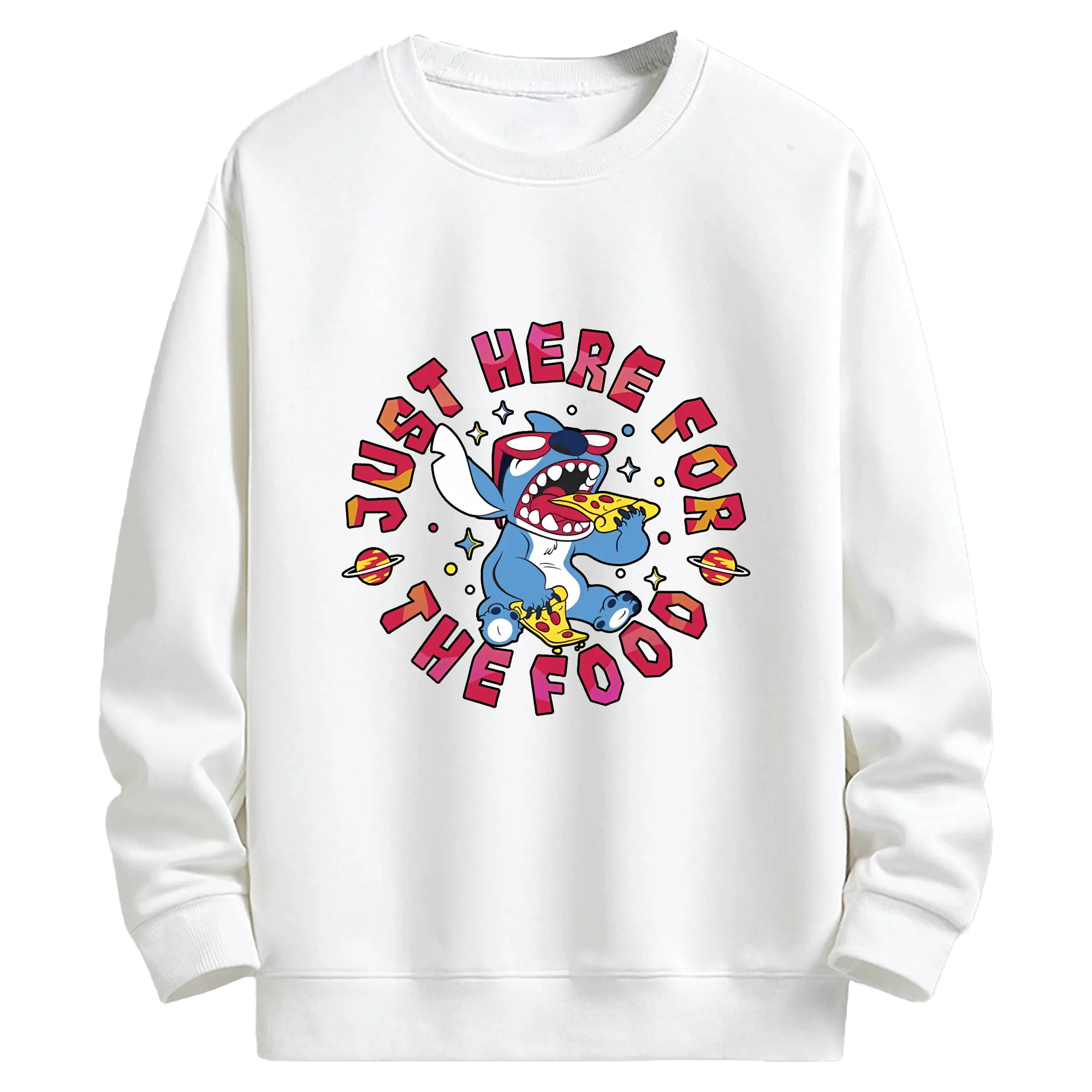 リロ＆スティッチ グッズ スティッチ - キッズ クルーネックスウェットシャツ ・ フロントプリント ・ 綿80％ ポリエステル20％ ・ 快適 通学 スポーツ 日常使い お散歩用