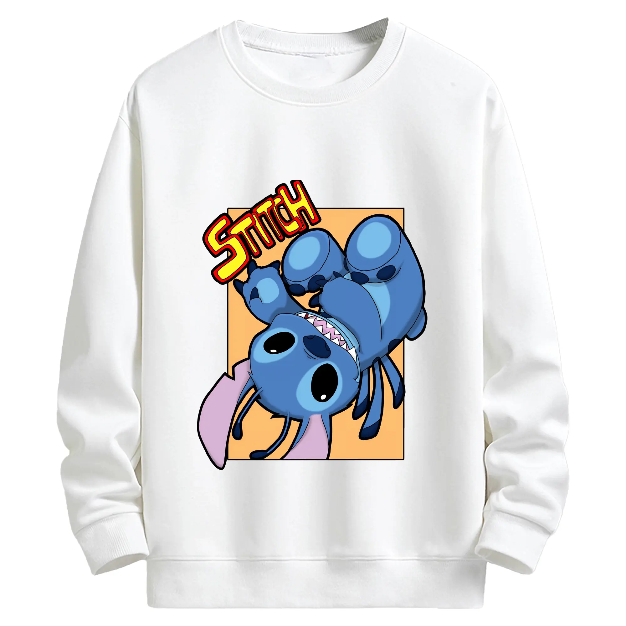 リロ＆スティッチ グッズ スティッチ - キッズ クルーネックスウェットシャツ ・ フロントプリント ・ 綿80％ ポリエステル20％ ・ 快適 通学 スポーツ 日常使い お散歩用