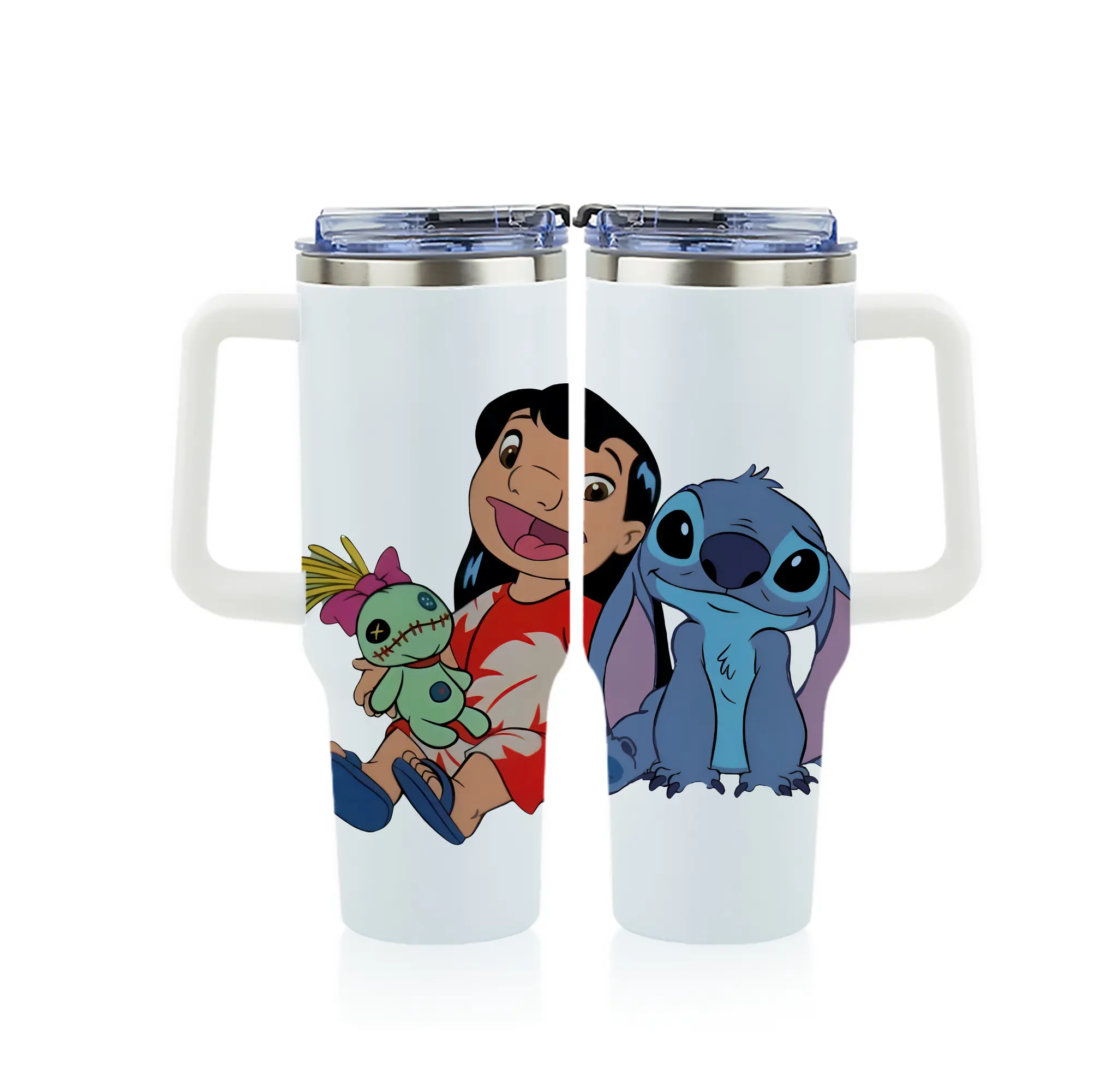 リロ＆スティッチ グッズ リロ - 1200mL フルプリント車用タンブラー ・ 304ステンレス 内側 ・ 201ステンレス 外側 ・ 保温 保冷 ・ 通勤 ドライブ アウトドア用