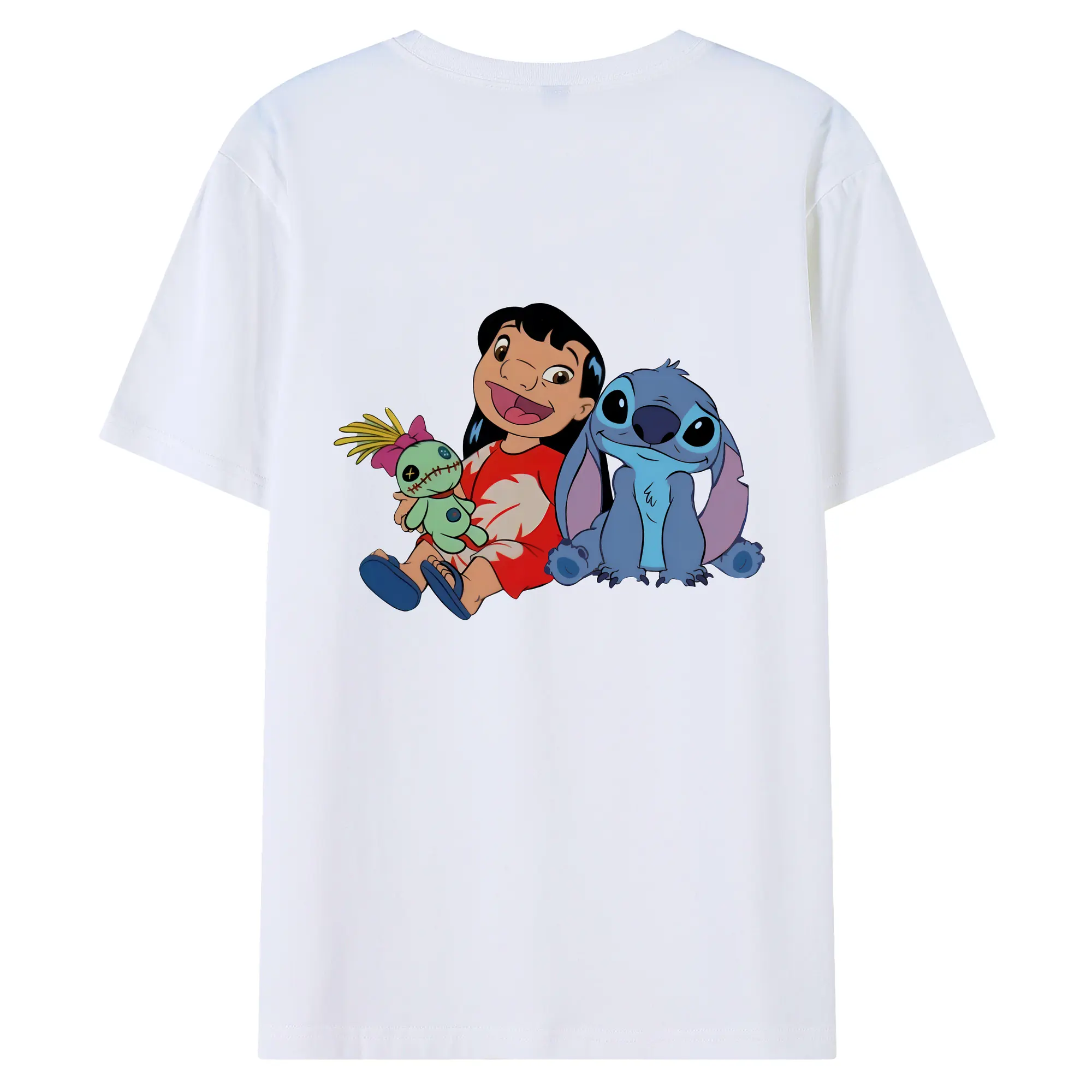 リロ＆スティッチ グッズ リロ - 綿100％ 半袖Tシャツ ・ バックプリント ・ 快適 通気性 ・ 日常使い 散歩 スポーツ用