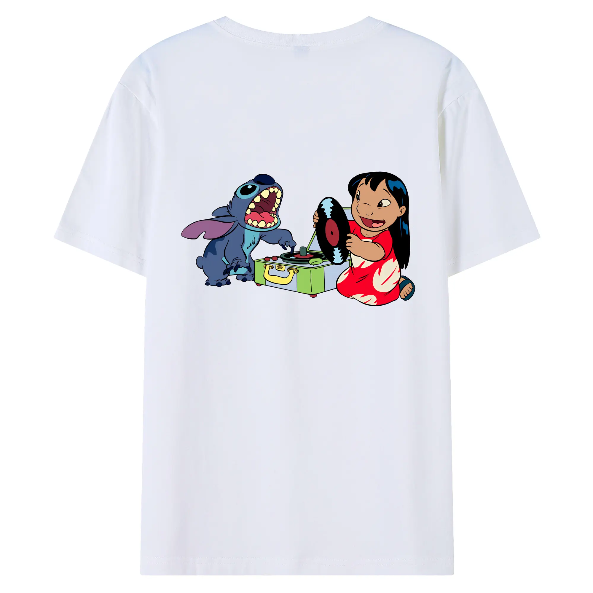 リロ＆スティッチ グッズ リロ - 綿100％ 半袖Tシャツ ・ バックプリント ・ 快適 通気性 ・ 日常使い 散歩 スポーツ用