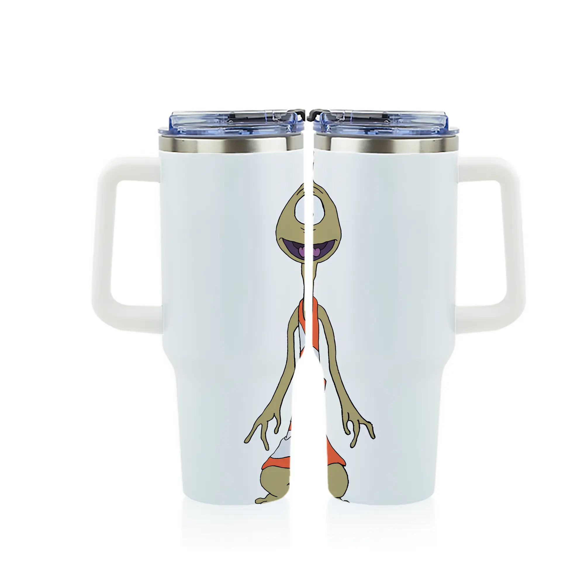 リロ＆スティッチ グッズ プリークリー - 1200mL フルプリント車用タンブラー ・ 304ステンレス 内側 ・ 201ステンレス 外側 ・ 保温 保冷 ・ 通勤 ドライブ アウトドア用