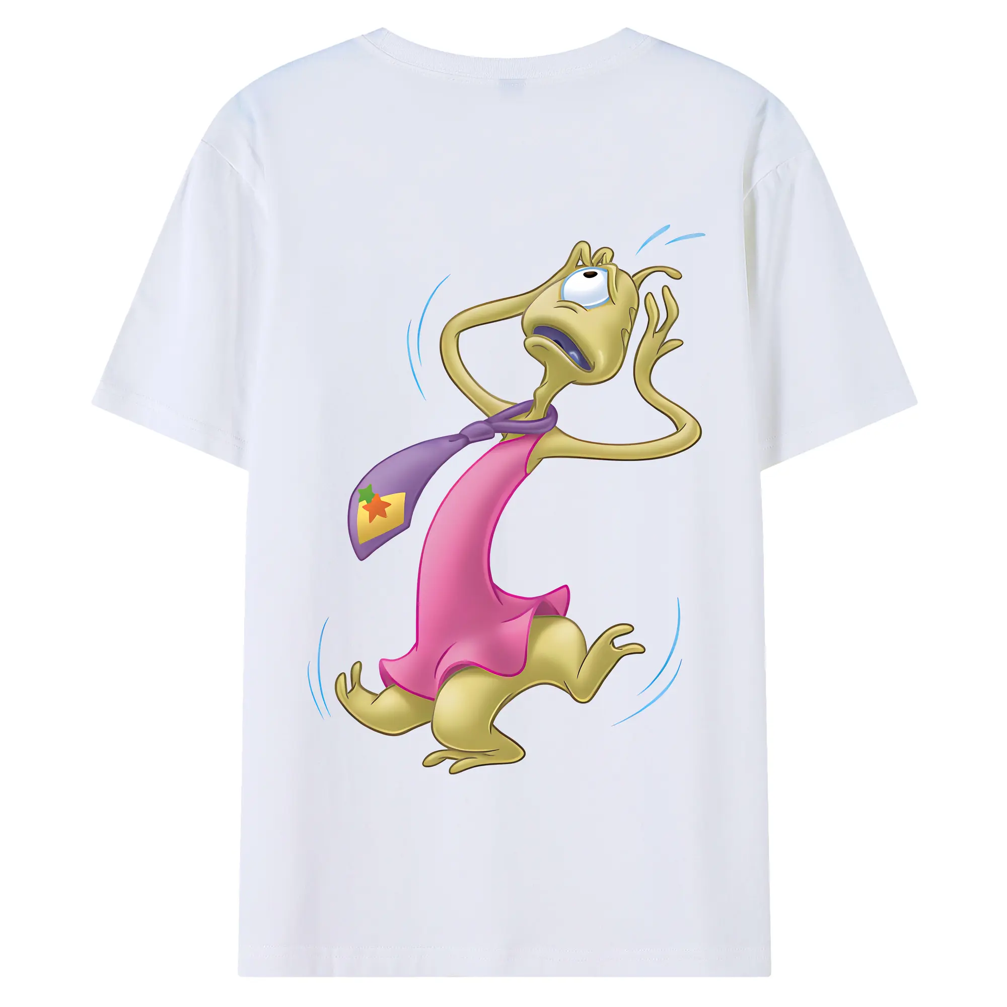 リロ＆スティッチ グッズ プリークリー - 綿100％ 半袖Tシャツ ・ バックプリント ・ 快適 通気性 ・ 日常使い 散歩 スポーツ用