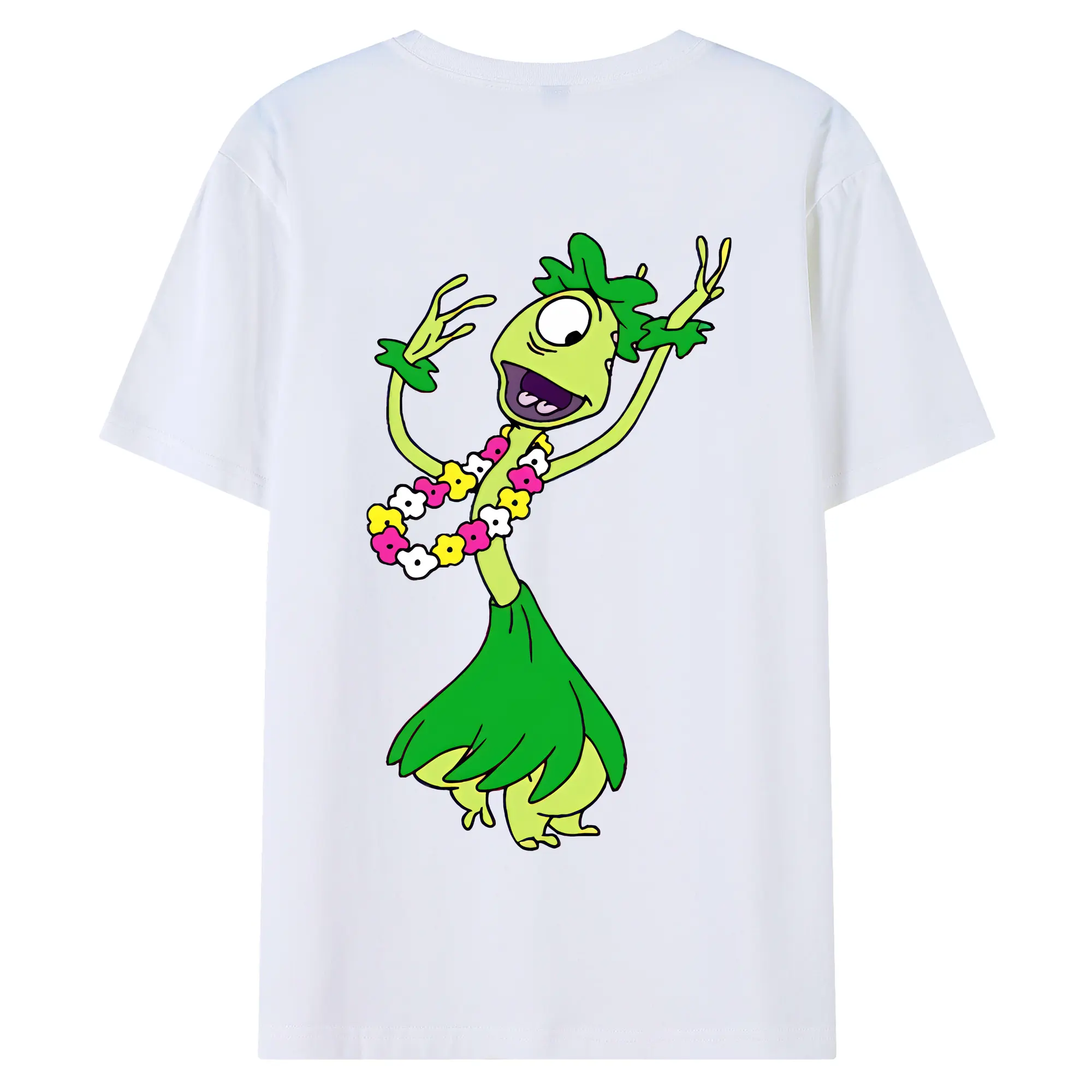 リロ＆スティッチ グッズ プリークリー - 綿100％ 半袖Tシャツ ・ バックプリント ・ 快適 通気性 ・ 日常使い 散歩 スポーツ用