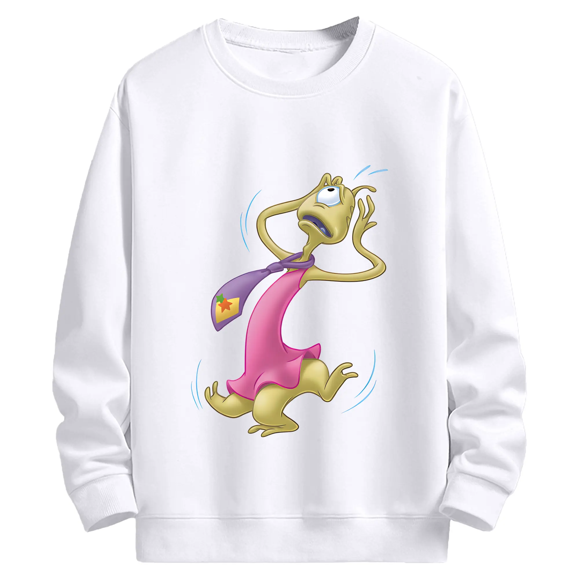 リロ＆スティッチ グッズ プリークリー - 高品質 クルーネック スウェット ・ コットン59％ ポリエステル41％ ・ ユニセックス 長袖 トレーナー ・ カジュアル デイリー スポーツ 散歩用