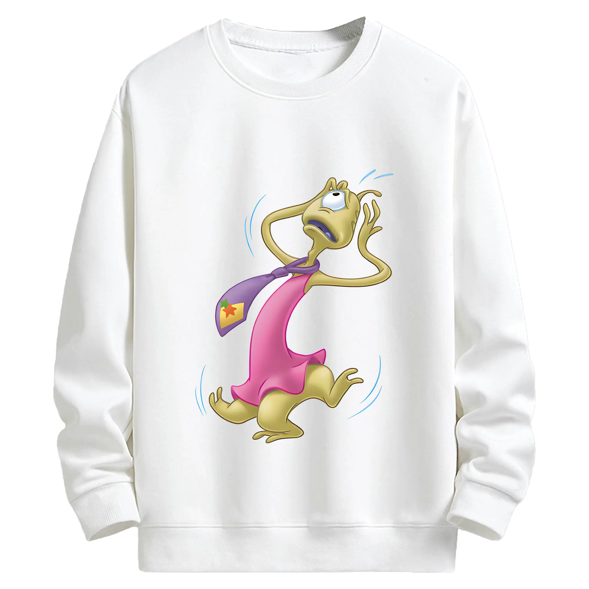 リロ＆スティッチ グッズ プリークリー - キッズ クルーネックスウェットシャツ ・ フロントプリント ・ 綿80％ ポリエステル20％ ・ 快適 通学 スポーツ 日常使い お散歩用