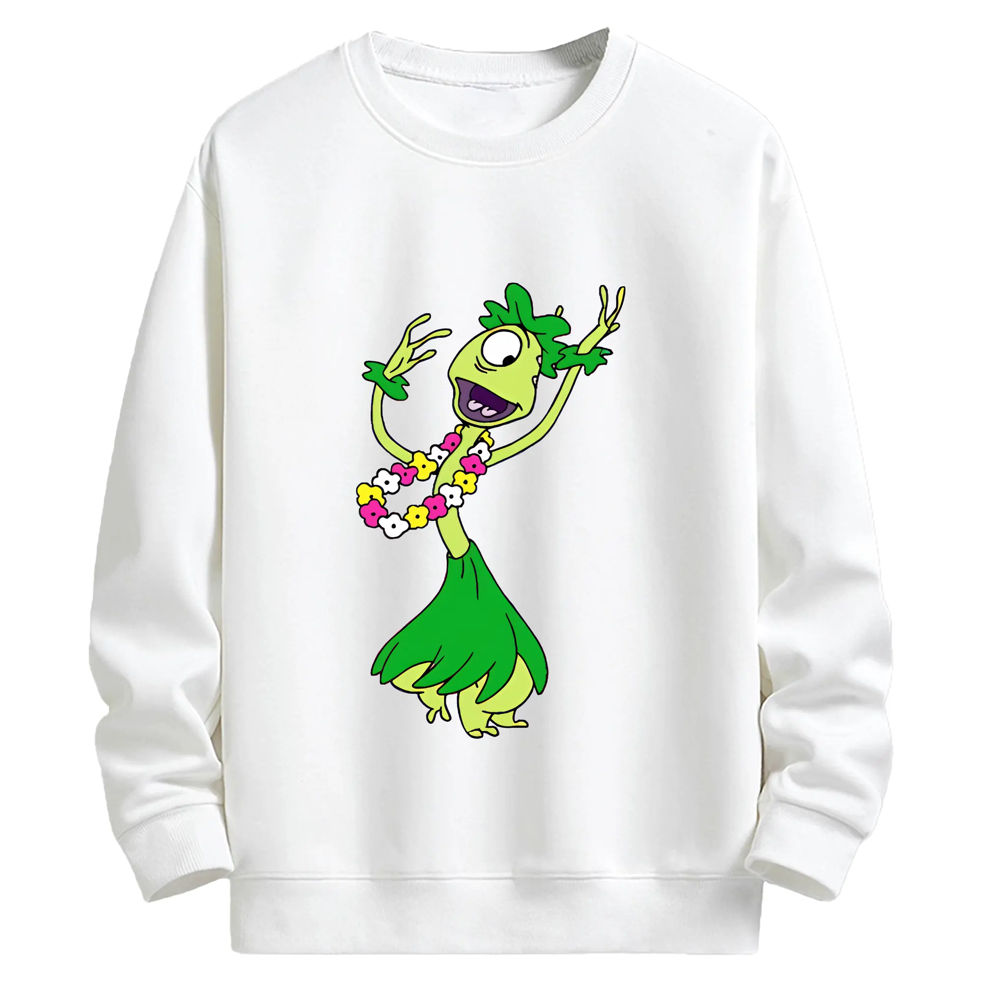 リロ＆スティッチ グッズ プリークリー - キッズ クルーネックスウェットシャツ ・ フロントプリント ・ 綿80％ ポリエステル20％ ・ 快適 通学 スポーツ 日常使い お散歩用