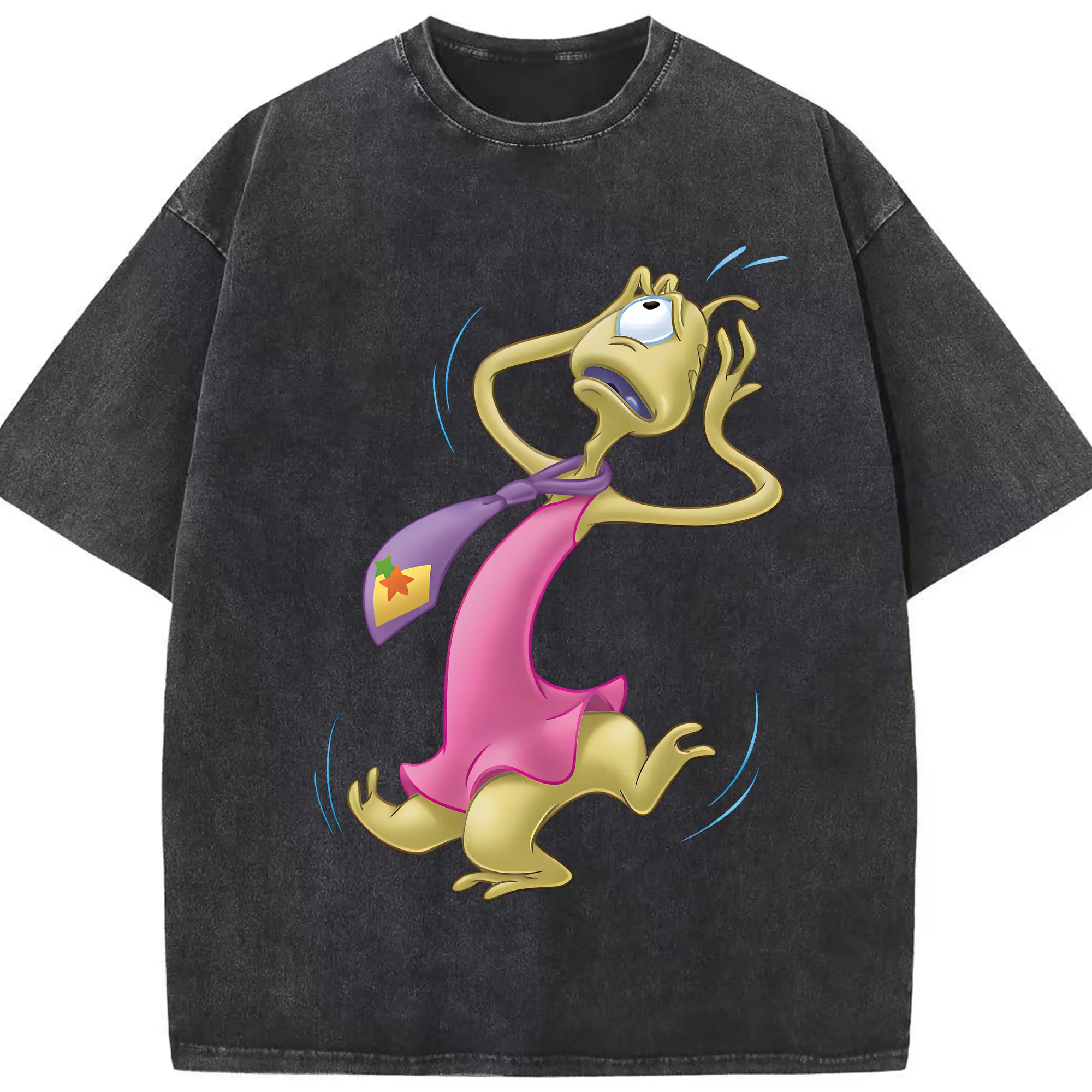 リロ＆スティッチ グッズ プリークリー - 綿100％ ヴィンテージ風 半袖Tシャツ ・ フロントプリント ・ 柔らか肌触り ・ 通気性 快適 ・ スポーツ カジュアル 外出用