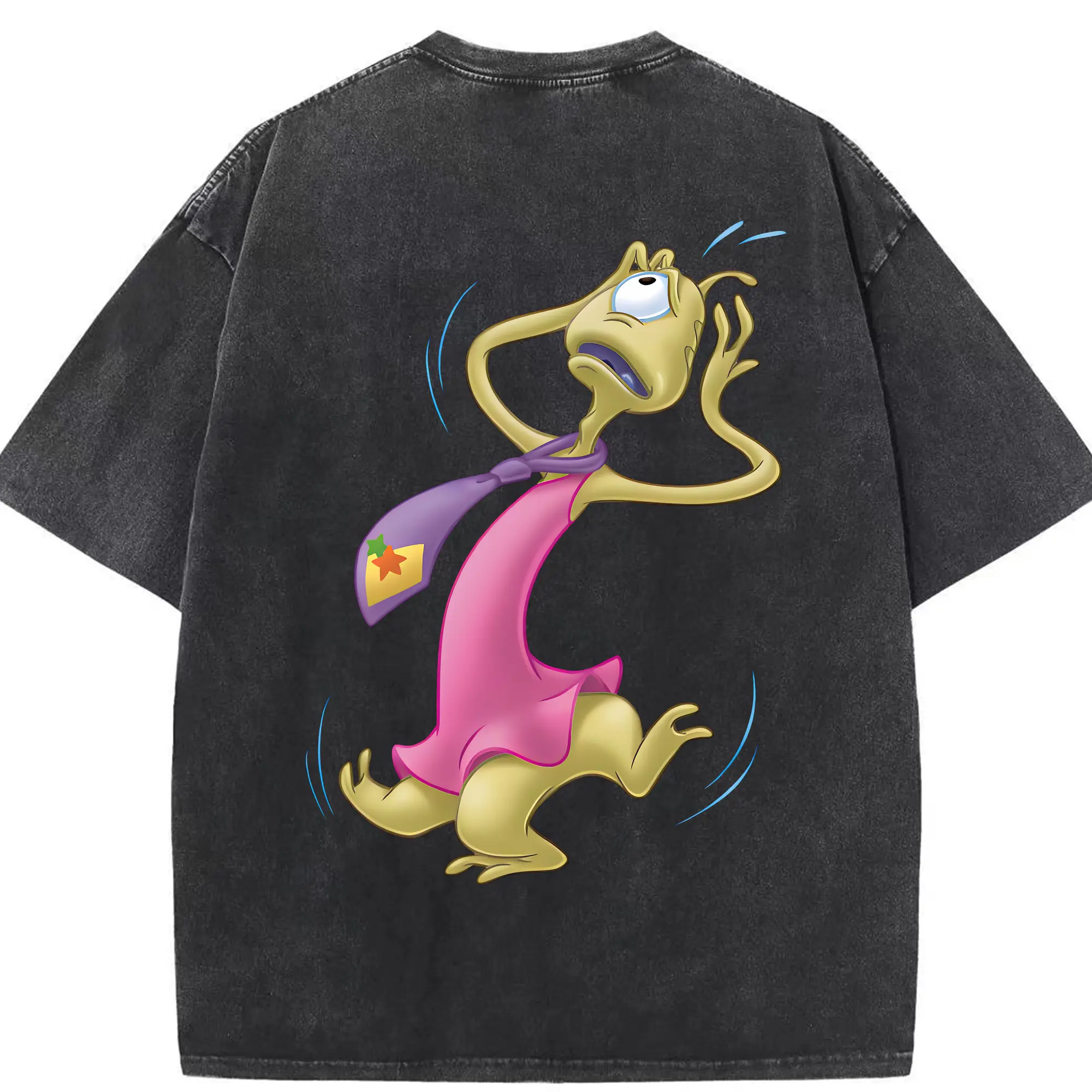 リロ＆スティッチ グッズ プリークリー - 綿100％ ヴィンテージ風 半袖Tシャツ ・ 背面プリント ・ 柔らか肌触り ・ 通気性 快適 ・ スポーツ カジュアル 外出用