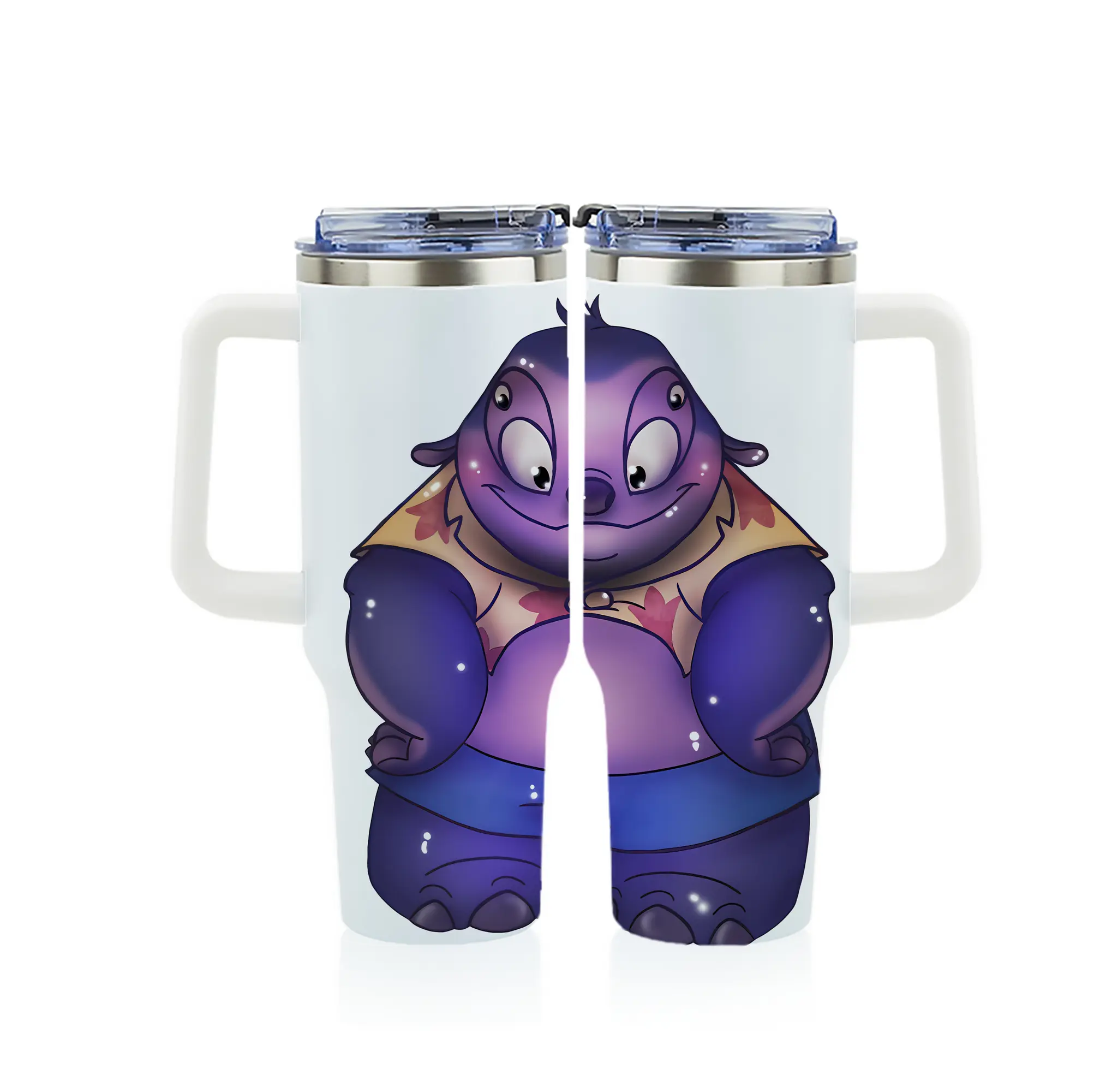 リロ＆スティッチ グッズ ジャンバ博士 - 1200mL フルプリント車用タンブラー ・ 304ステンレス 内側 ・ 201ステンレス 外側 ・ 保温 保冷 ・ 通勤 ドライブ アウトドア用